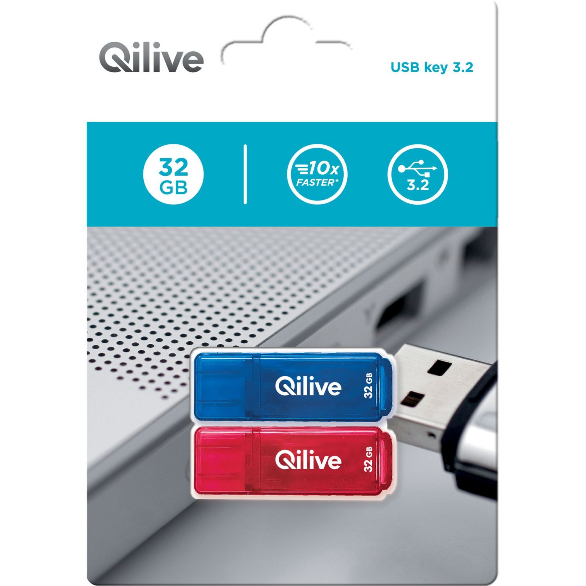 Clé USB 32 go format carte de visite