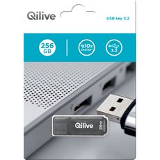 QILIVE Clé USB 256GO USB 3.2 K103 - Gris