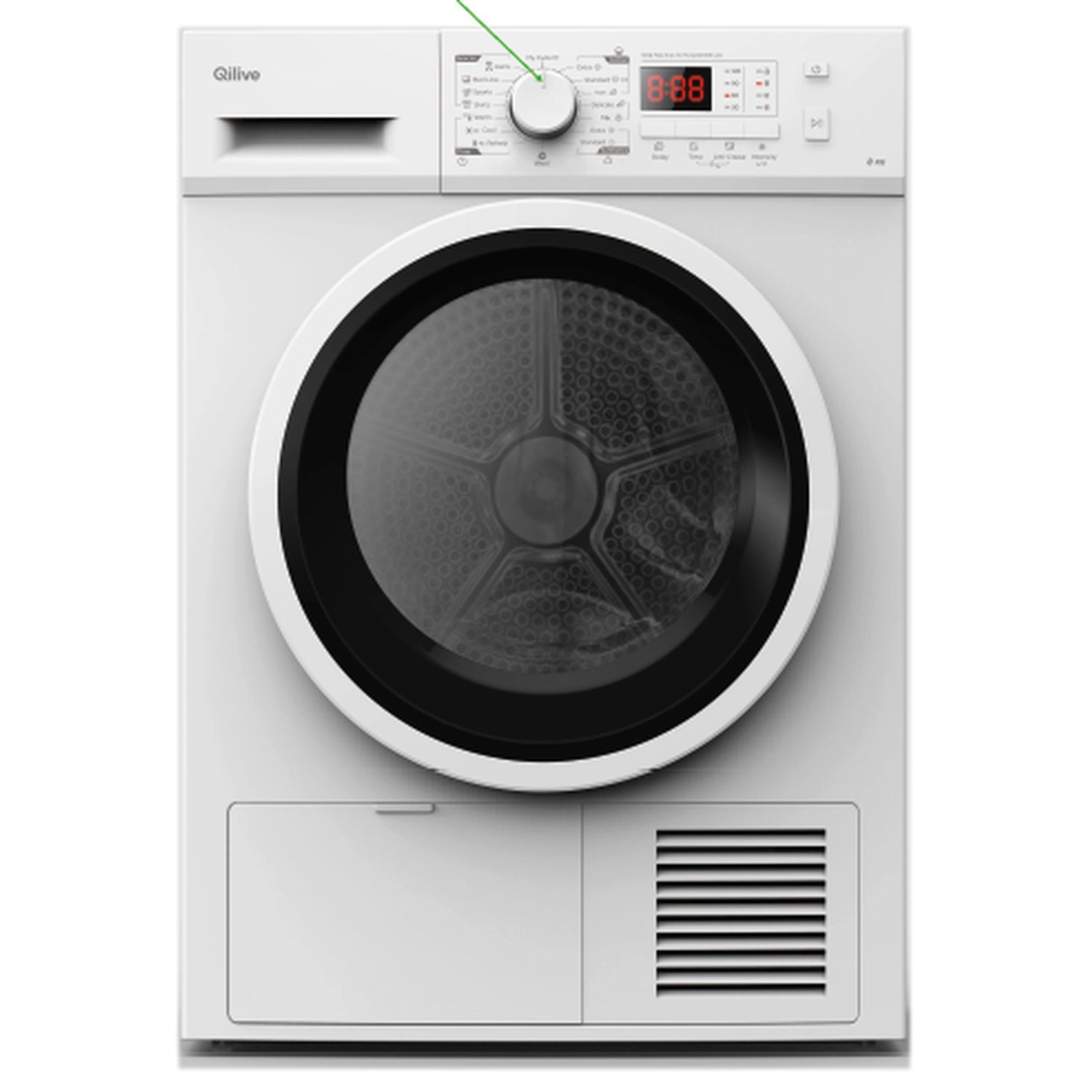 QILIVE Sèche linge hublot Q.6836 - 8 kg, condensation, B pas cher