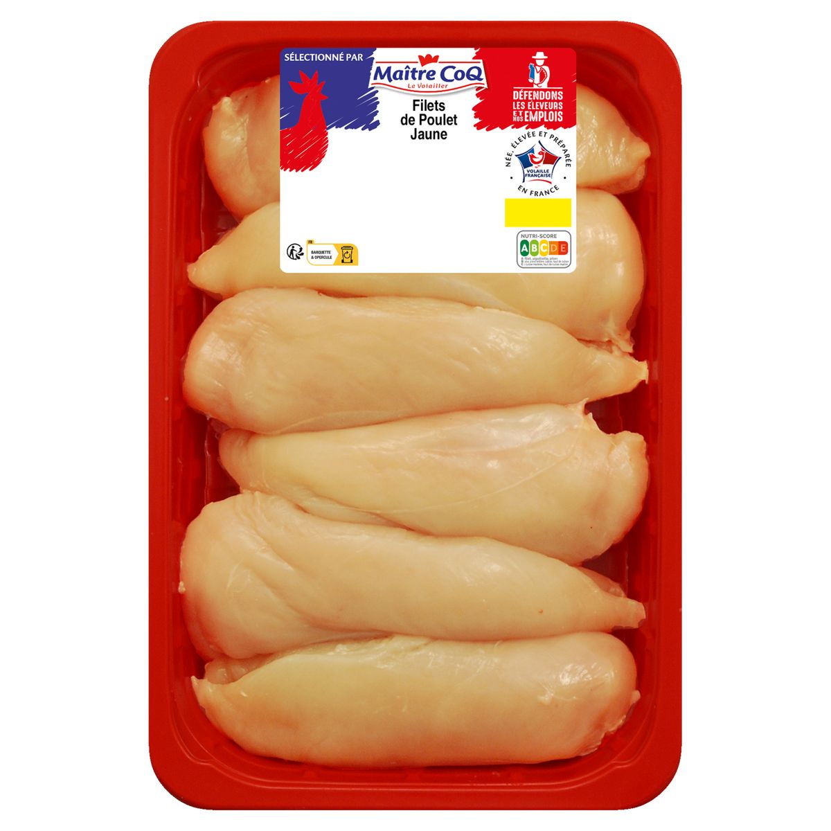 MAITRE COQ Filets de poulet jaune 1kg