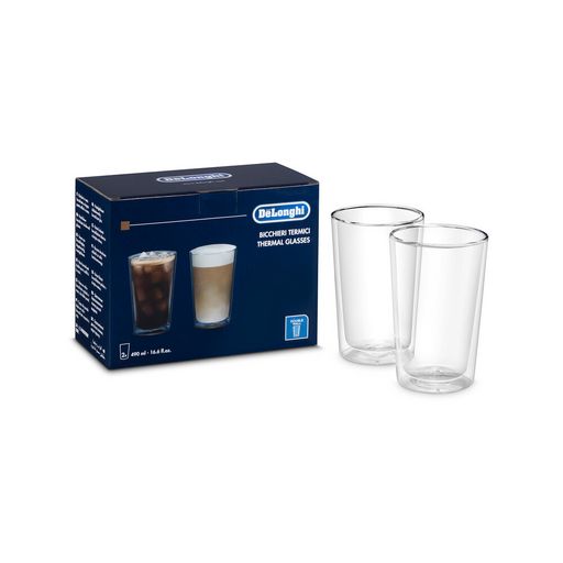 Delonghi Lot de 2 verres à latte macchiato