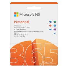 MICROSOFT Microsoft 365 Personnel - 1 Utilisateur - 1 an - Mises à jour incluses