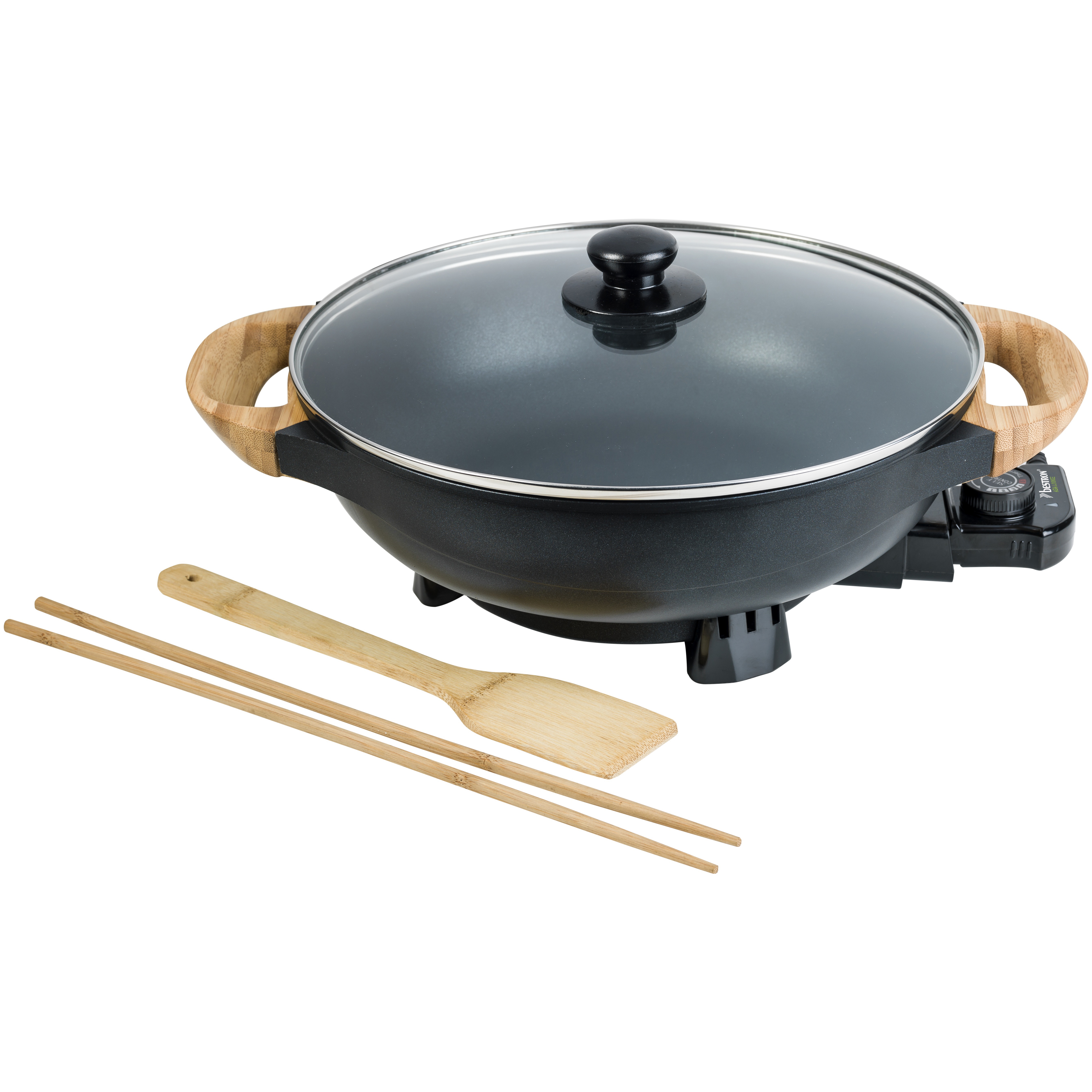 TEFAL WK302013 Noir et Silver Wok Fondue électrique - 1200W avec