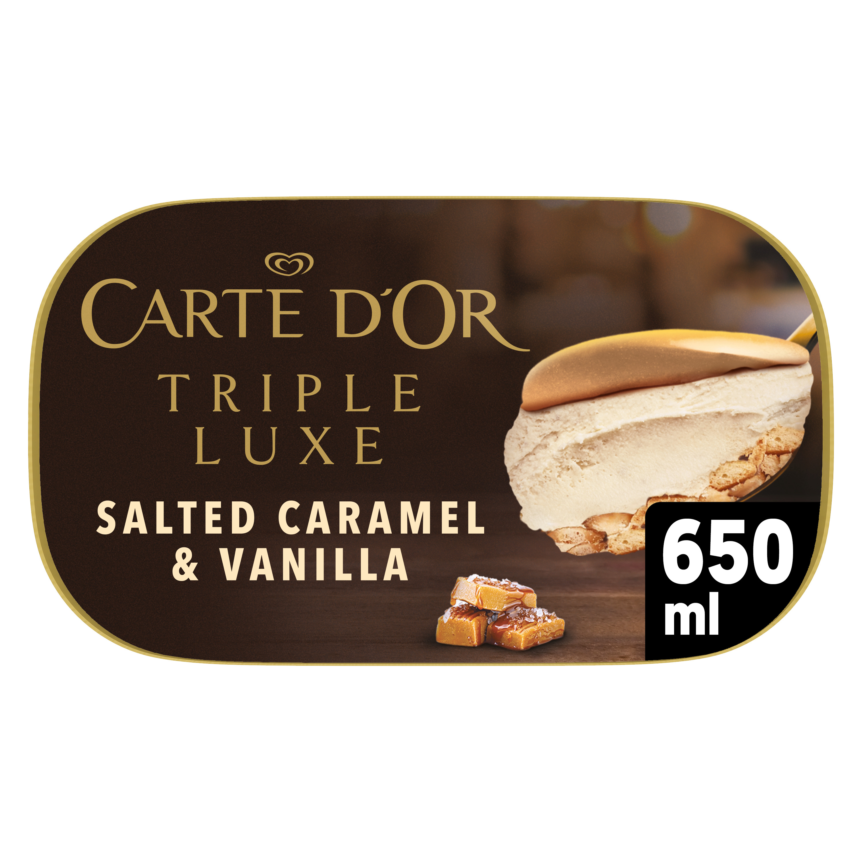 L'ANGELYS Crème glacée caramel au beurre salé 450g pas cher