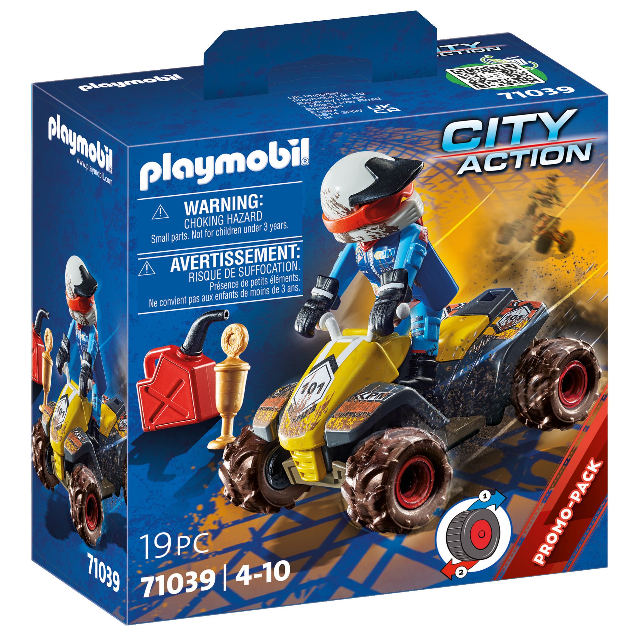 PLAYMOBIL 71039 - City Action - Pilote et quad pas cher 
