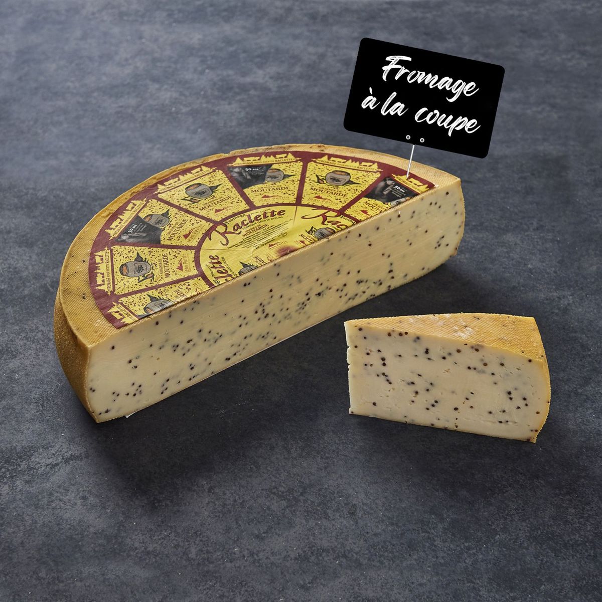 MON FROMAGER Fromage à raclette à la moutarde au lait pasteurisé 200g pas  cher 