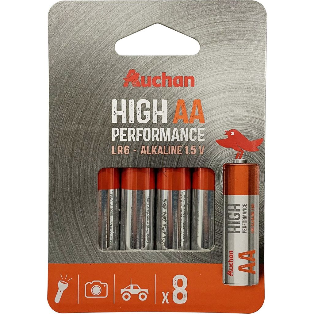 AUCHAN Lot de 2 piles C/LR14 alcalines 1,5v standard pas cher