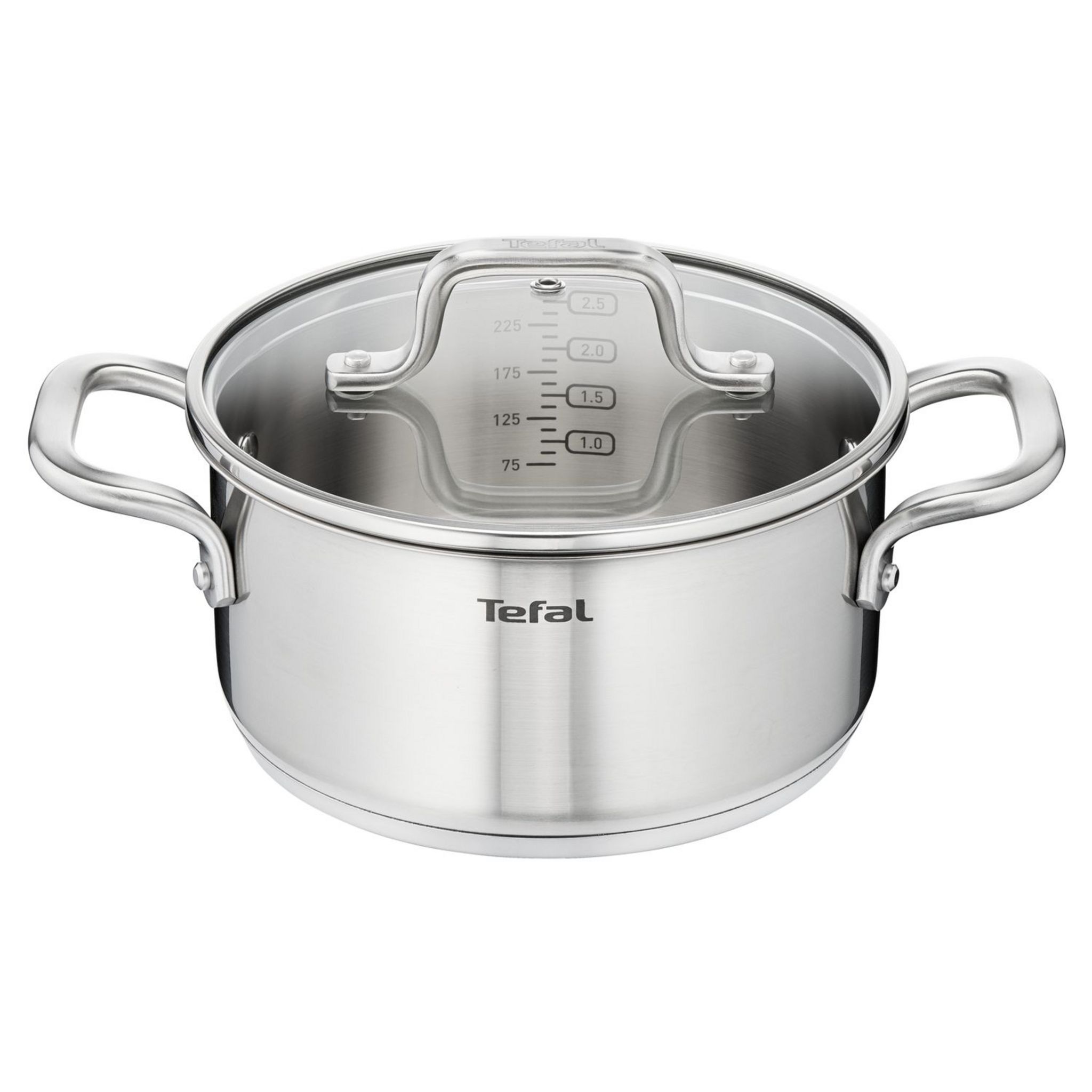 Casserole 20cm/3L +Couvercle en Verre Pro Inox Induction Tefal