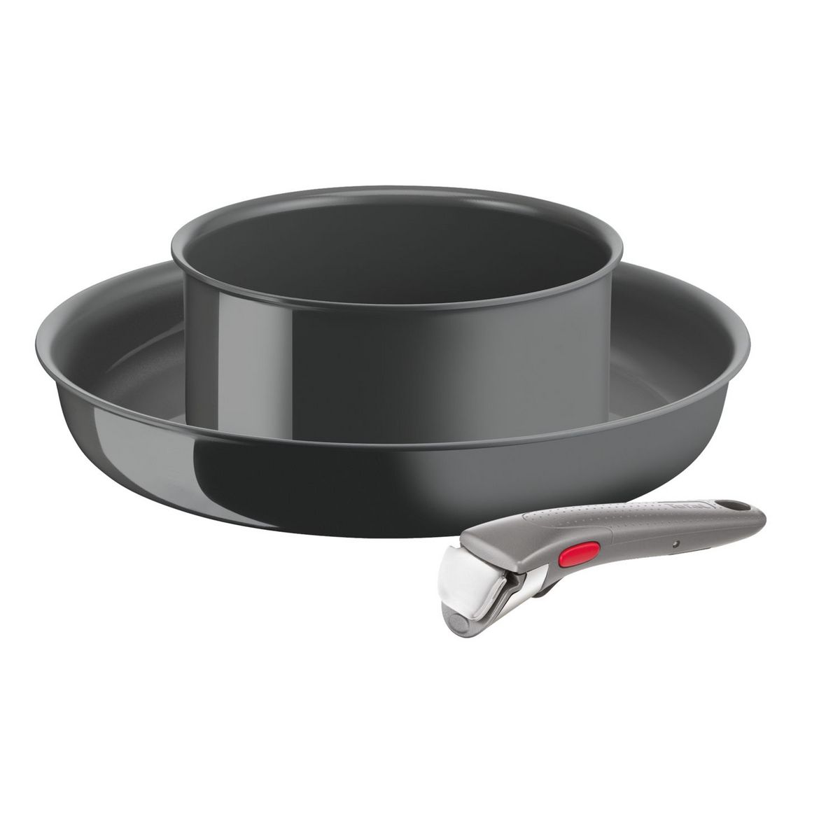 TEFAL Lot de 3 casseroles Induction INGENIO PERFORMANCE + poignée amovible  pas cher 