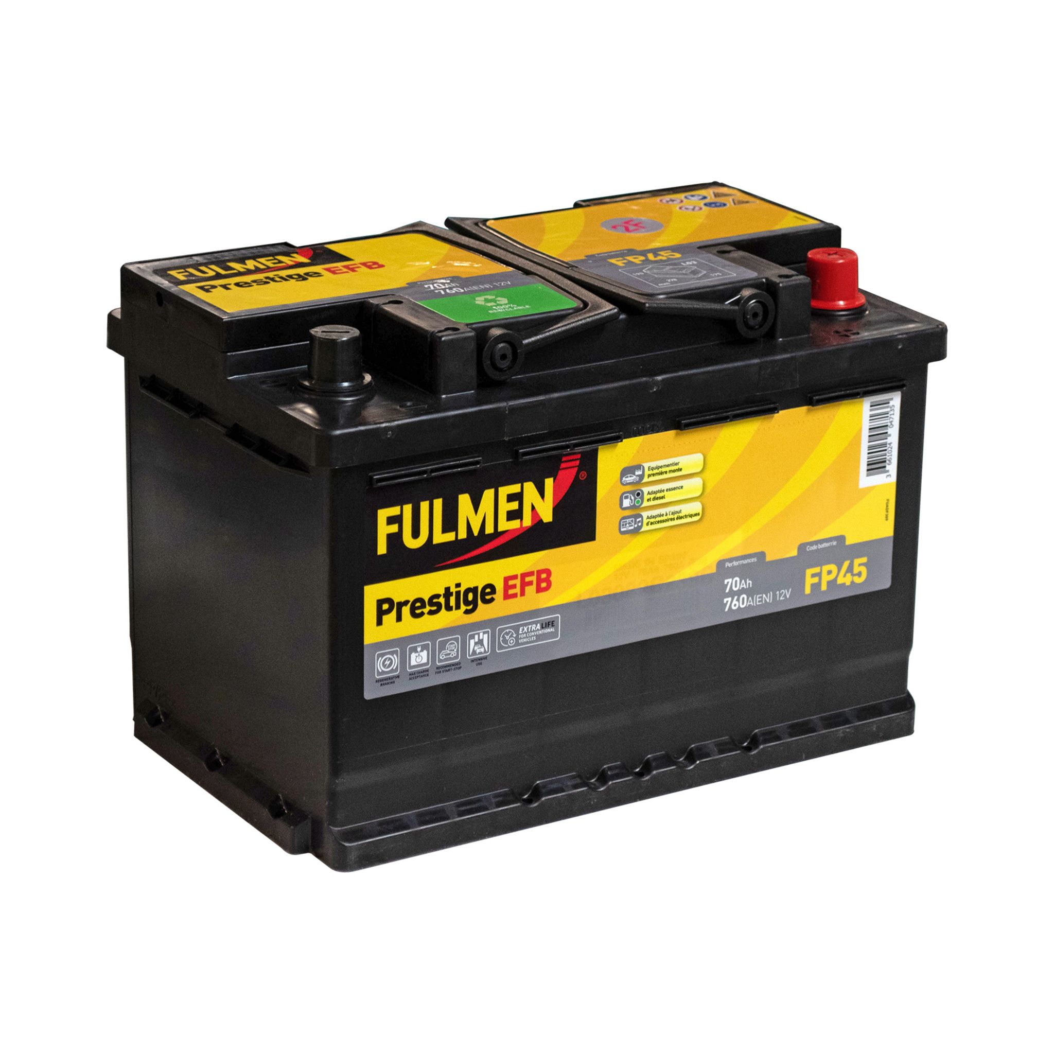 FULMEN Batterie 760A FP45 70Ah L3 EFB pas cher 