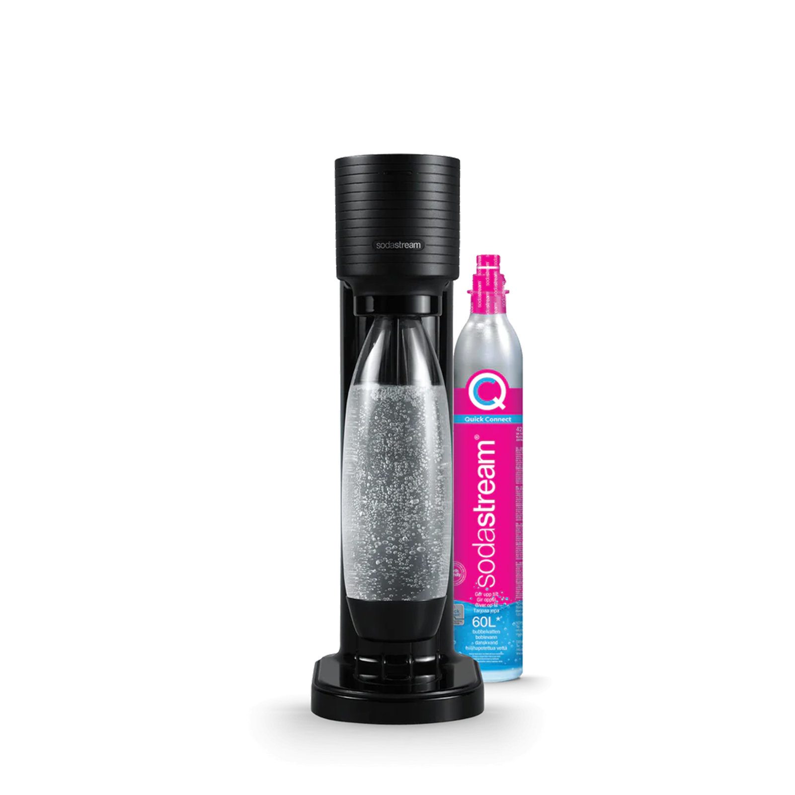 Machine à soda e terra avec 1 bouteille noir Sodastream