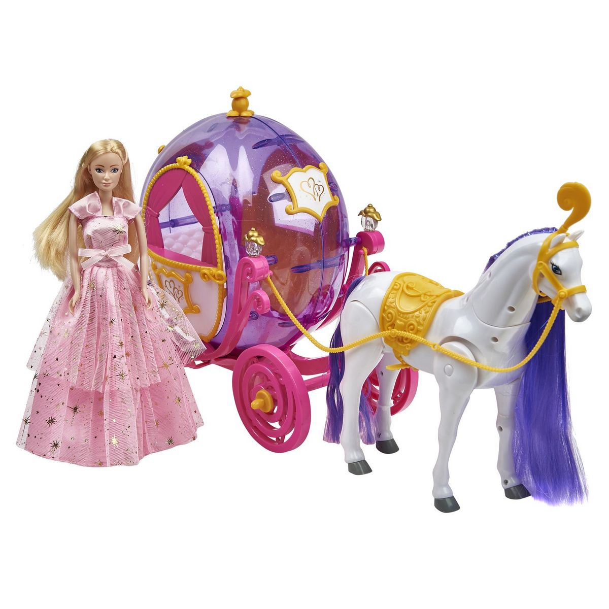 ONE TWO FUN Carrosse de princesse avec accessoires pas cher Auchan