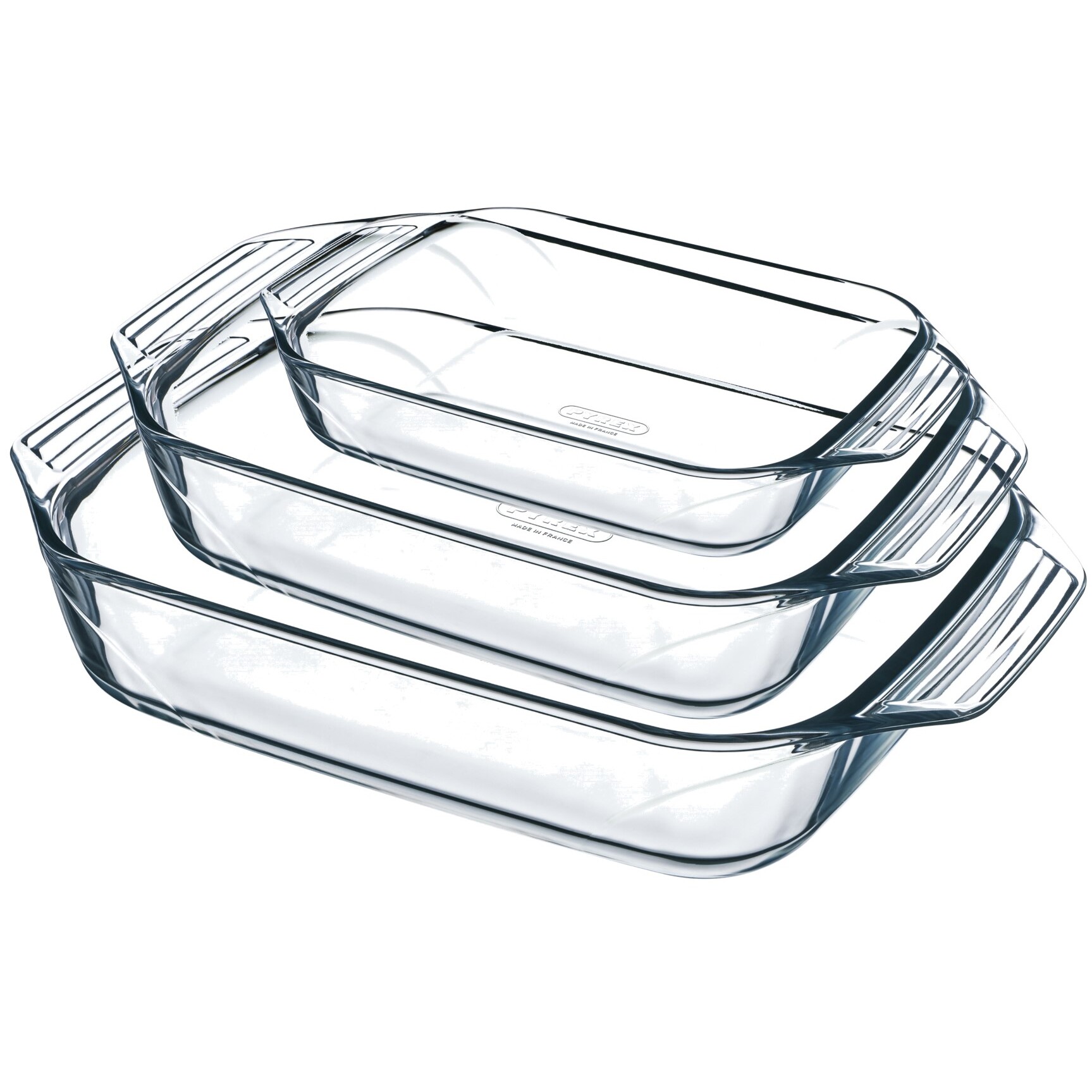 Pyrex ensemble de plats à four 3 pcs verre rectangulaire 912s734/6143 - La  Poste