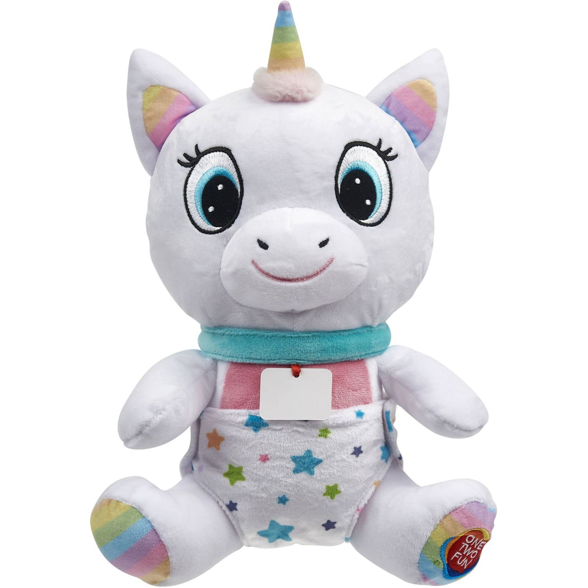 ONE TWO FUN Peluche Baby Friends Licorne 25 cm pas cher Auchan