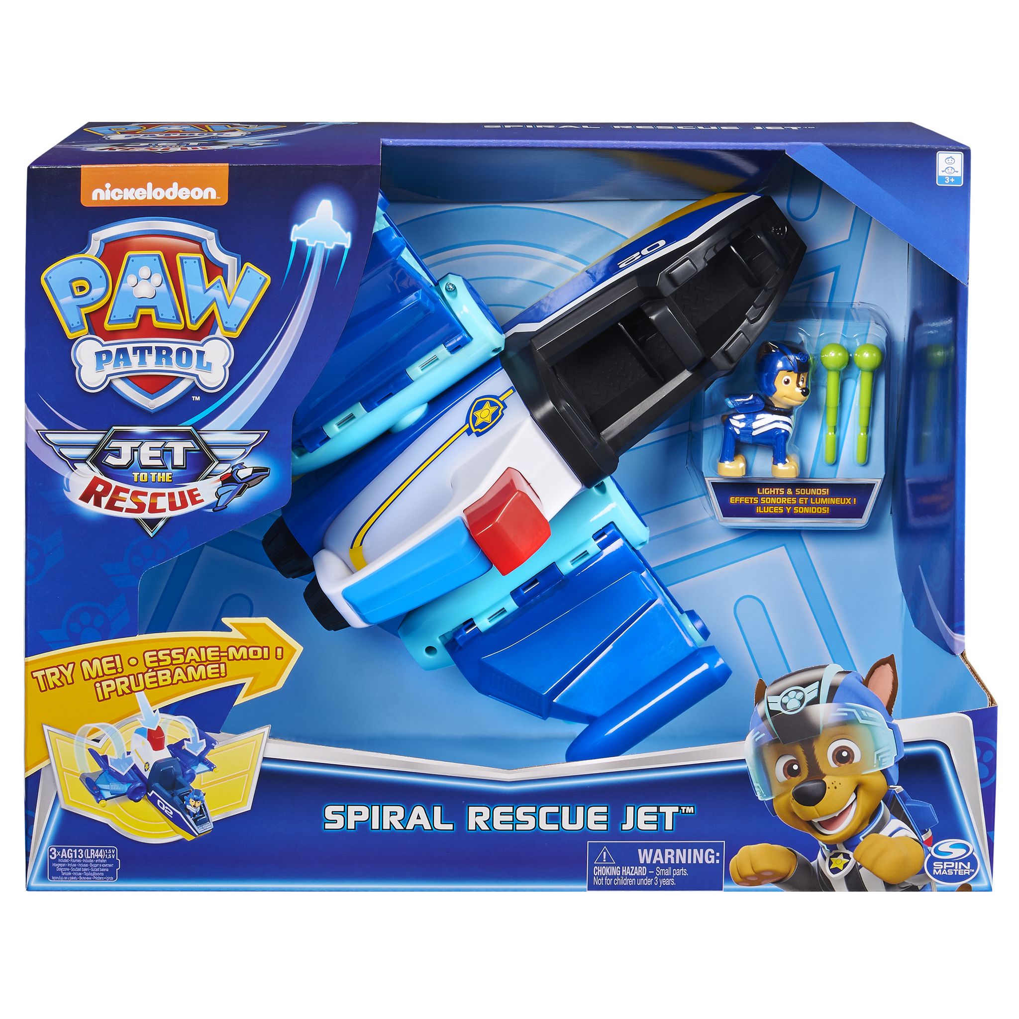 SPIN MASTER Avion Jet Deluxe Rescue Spiral + Figurine Chase - Pat