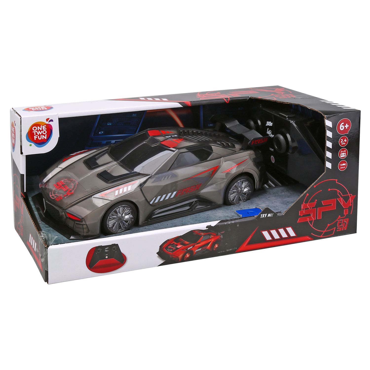 ONE TWO FUN Véhicule Flash Espion R/C 2.4G échelle 1/16ème pas cher 