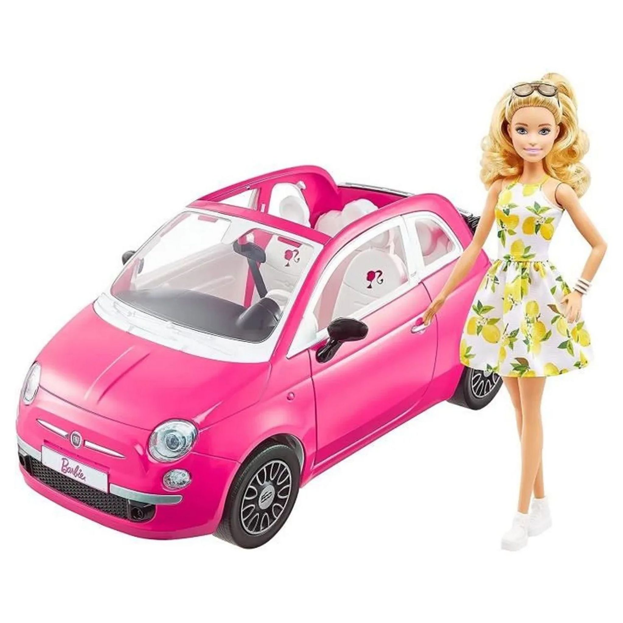 MATTEL Poupée Barbie et sa FIAT 500 pas cher 