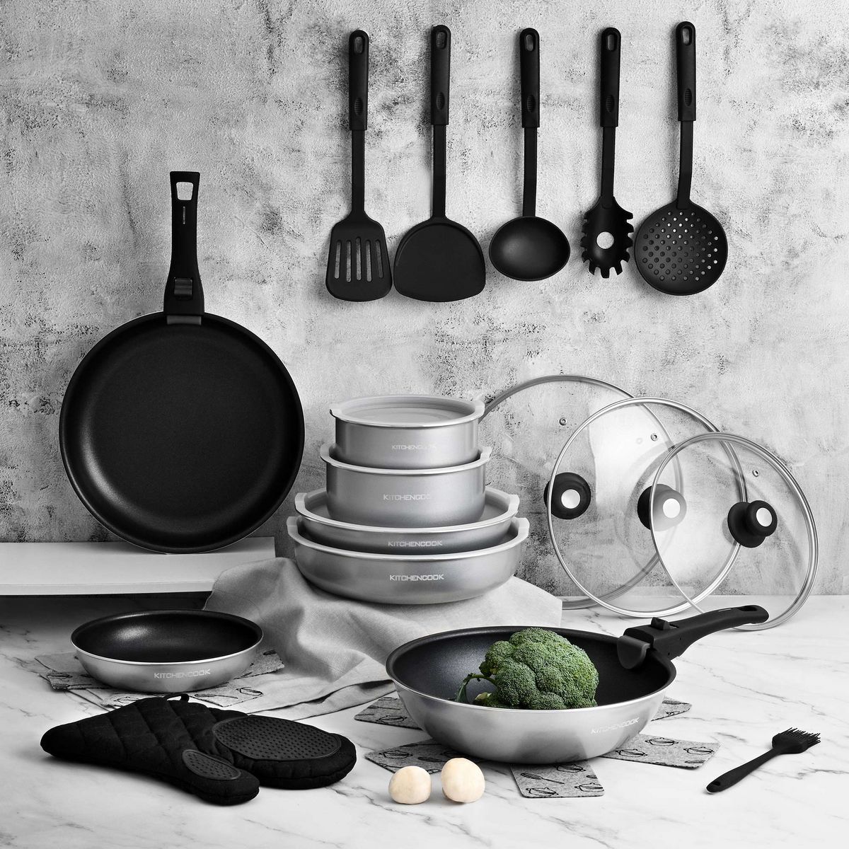 Ustensile de cuisine en Silicone blanc, 11 pièces, accessoires de