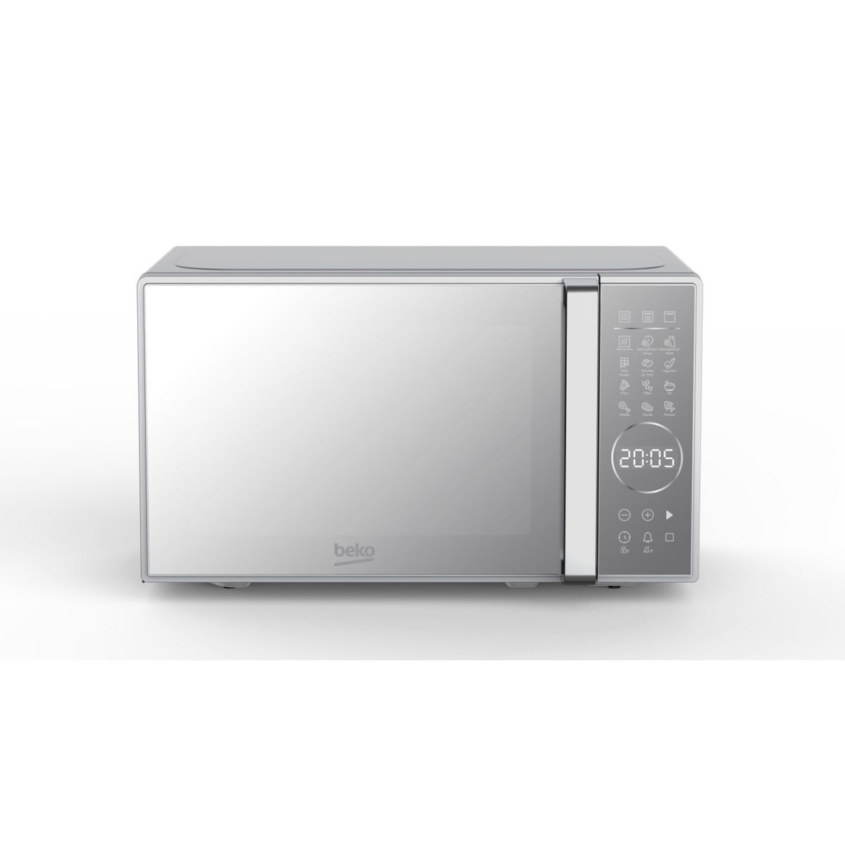 BEKO Micro-ondes grill MGC20130SB, 700 W - Capacité 20 L - Silver