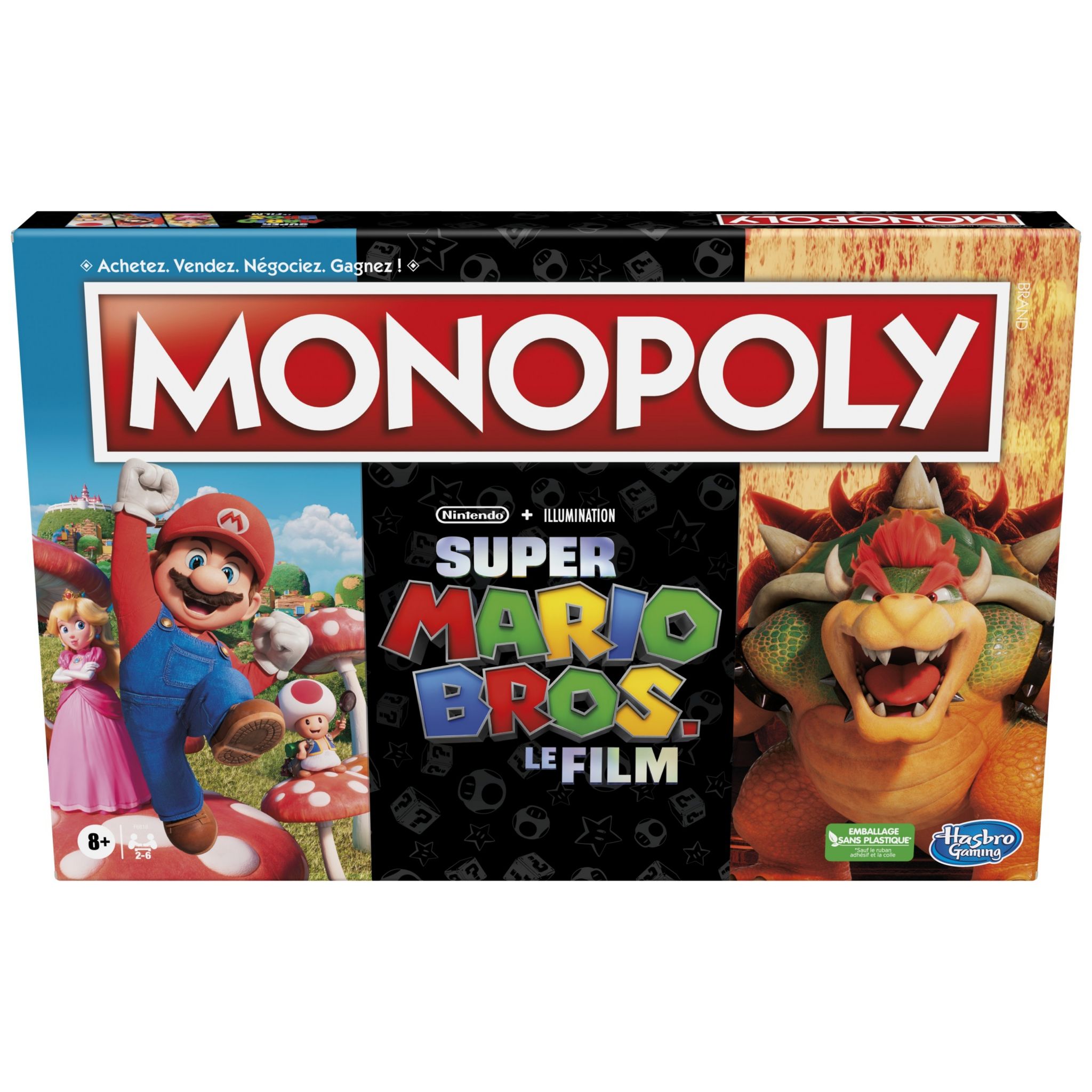 HASBRO Jeu Monopoly Super Mario Le film pas cher 