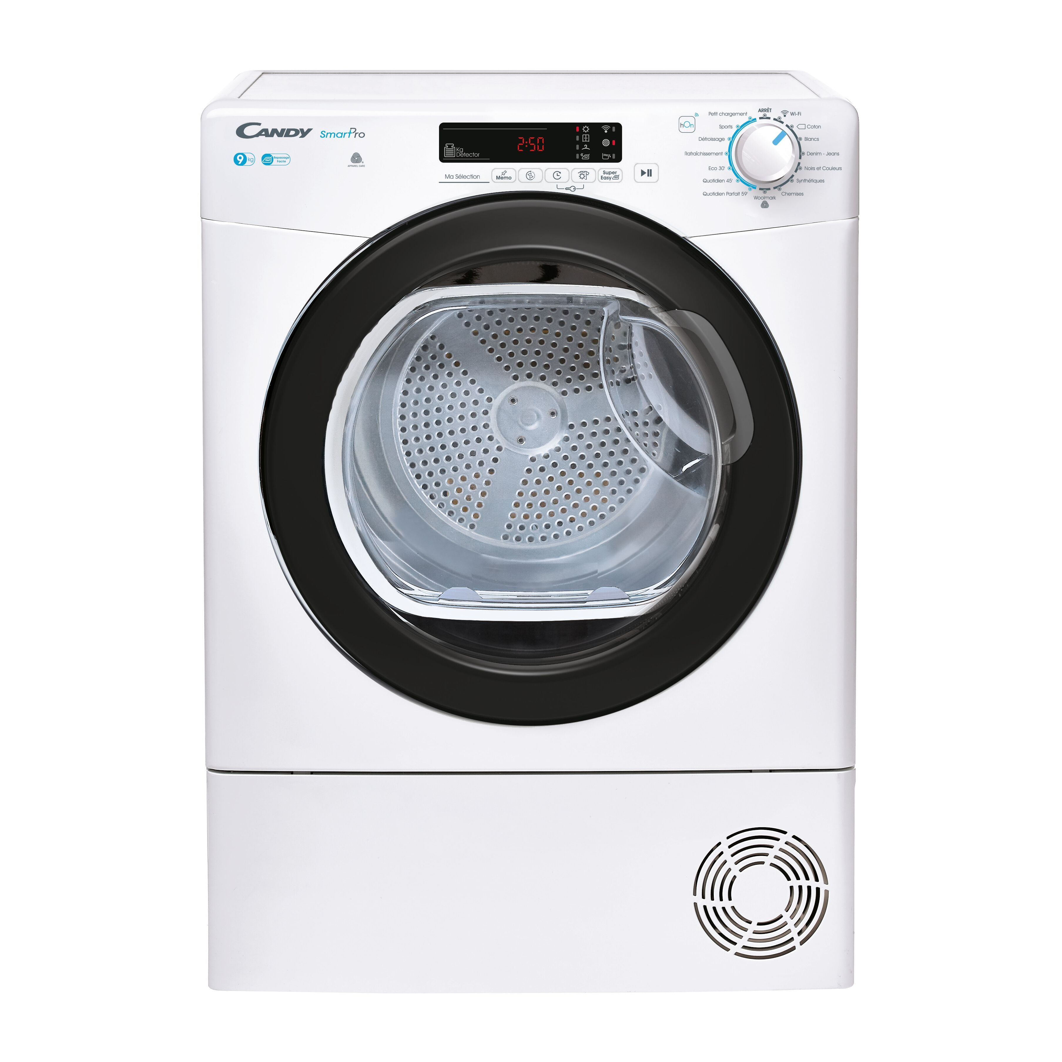 CANDY Sèche linge hublot à condensation CSOEC9DBG-47, 9 kg, B pas cher 