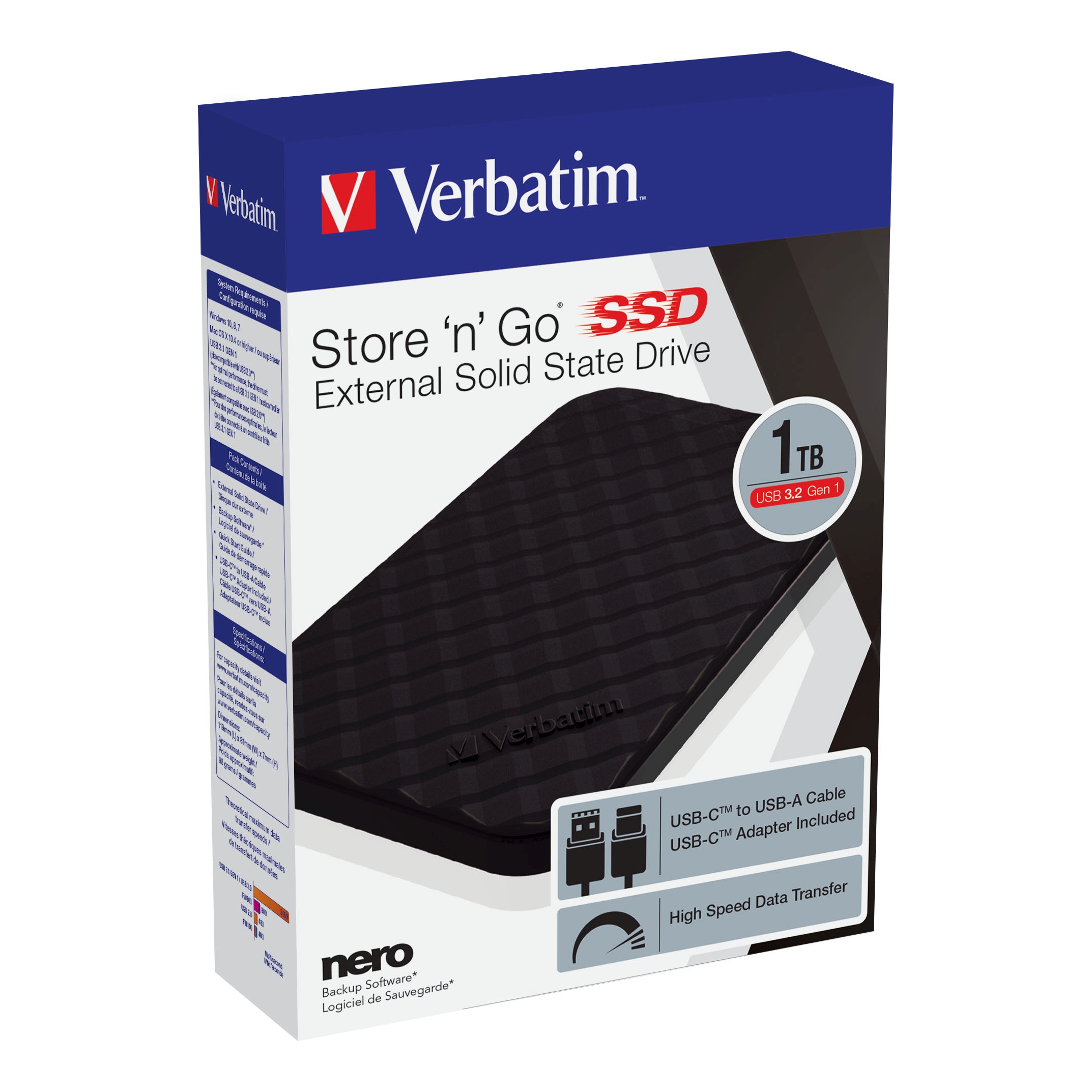 SSD externe USB 3.2 Verbatim Mymedia - 1To –