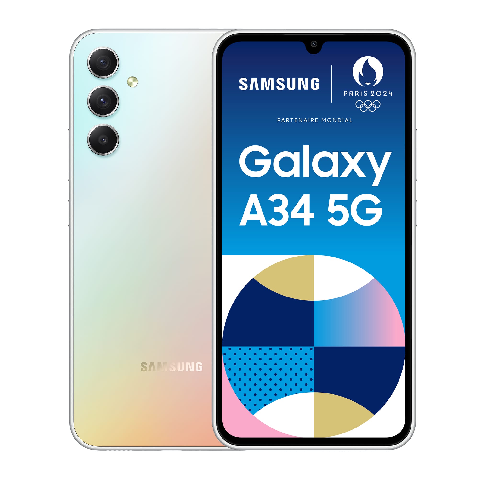 SAMSUNG Galaxy A34 5G 128Go - Argent pas cher 