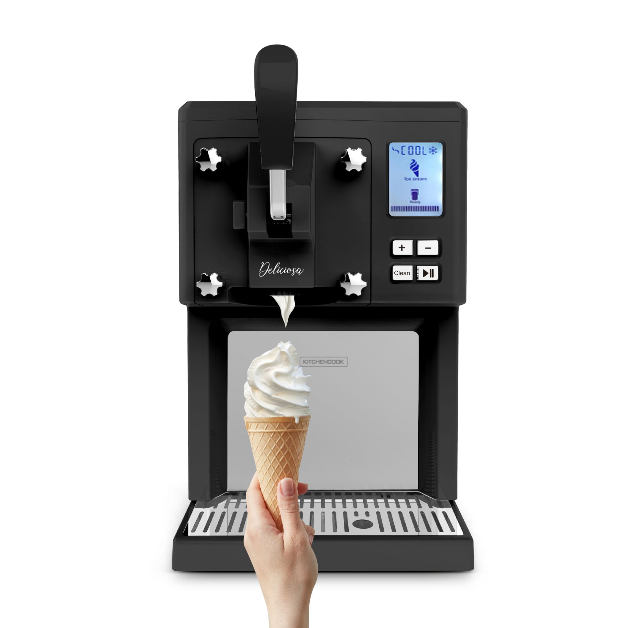 KITCHENCOOK Machine à crème glacée DELICIOSA - Noir pas cher