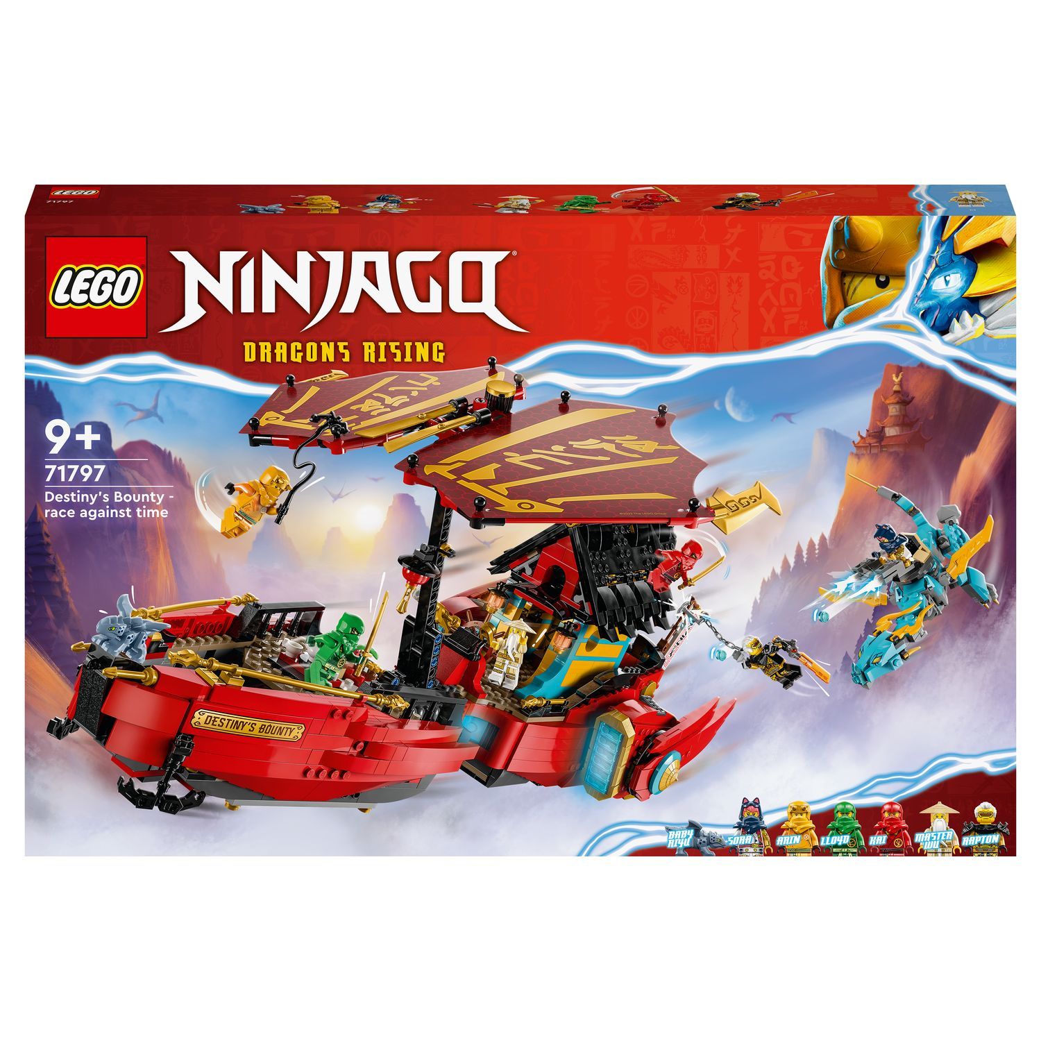 LEGO NINJAGO 71797 - Le QG des Ninjas - La Course Contre la Montre, Jouet de  Construction Ninja pour Enfants avec 2 Figurines Dragon et 6 Minifigurines  pas cher 
