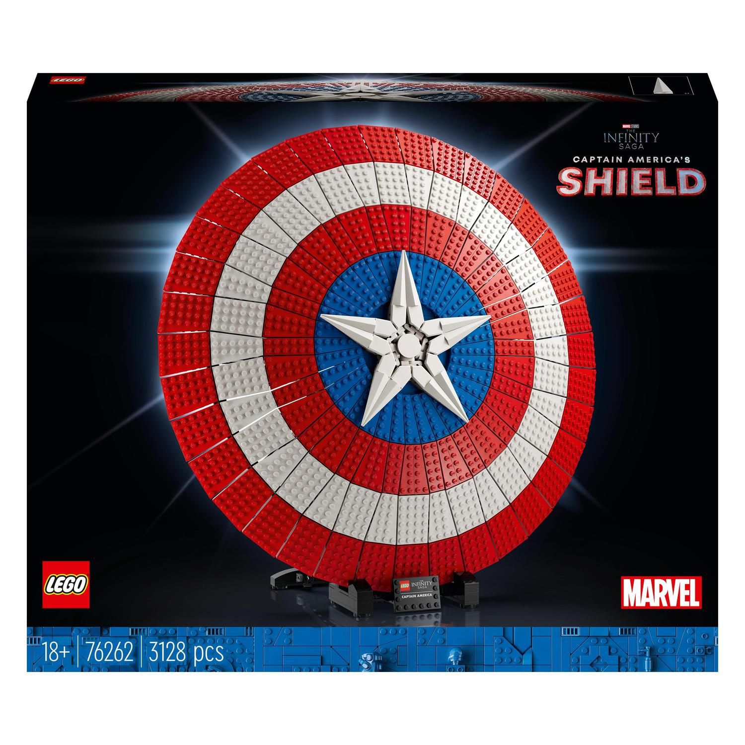 LEGO 76262 Marvel Le Bouclier de Captain America, Kit de Maquette