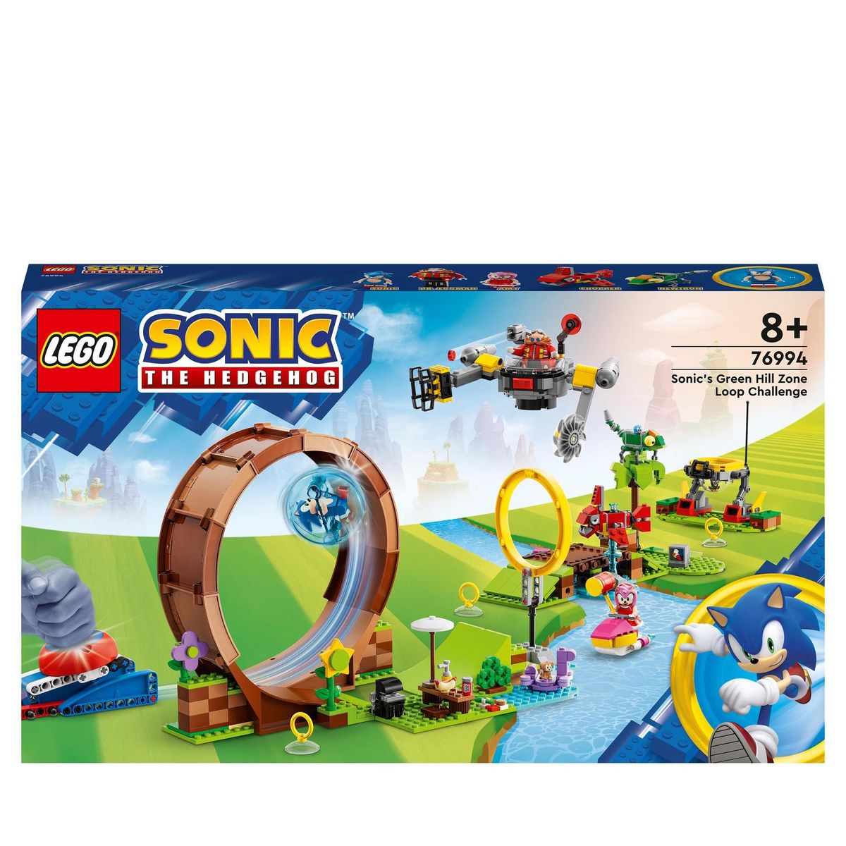 LEGO LEGO Sonic the Hedgehog 76994 Sonic et le Défi du Looping de Green Hill Zone, Jouet pour Enfants avec 9 Personnages