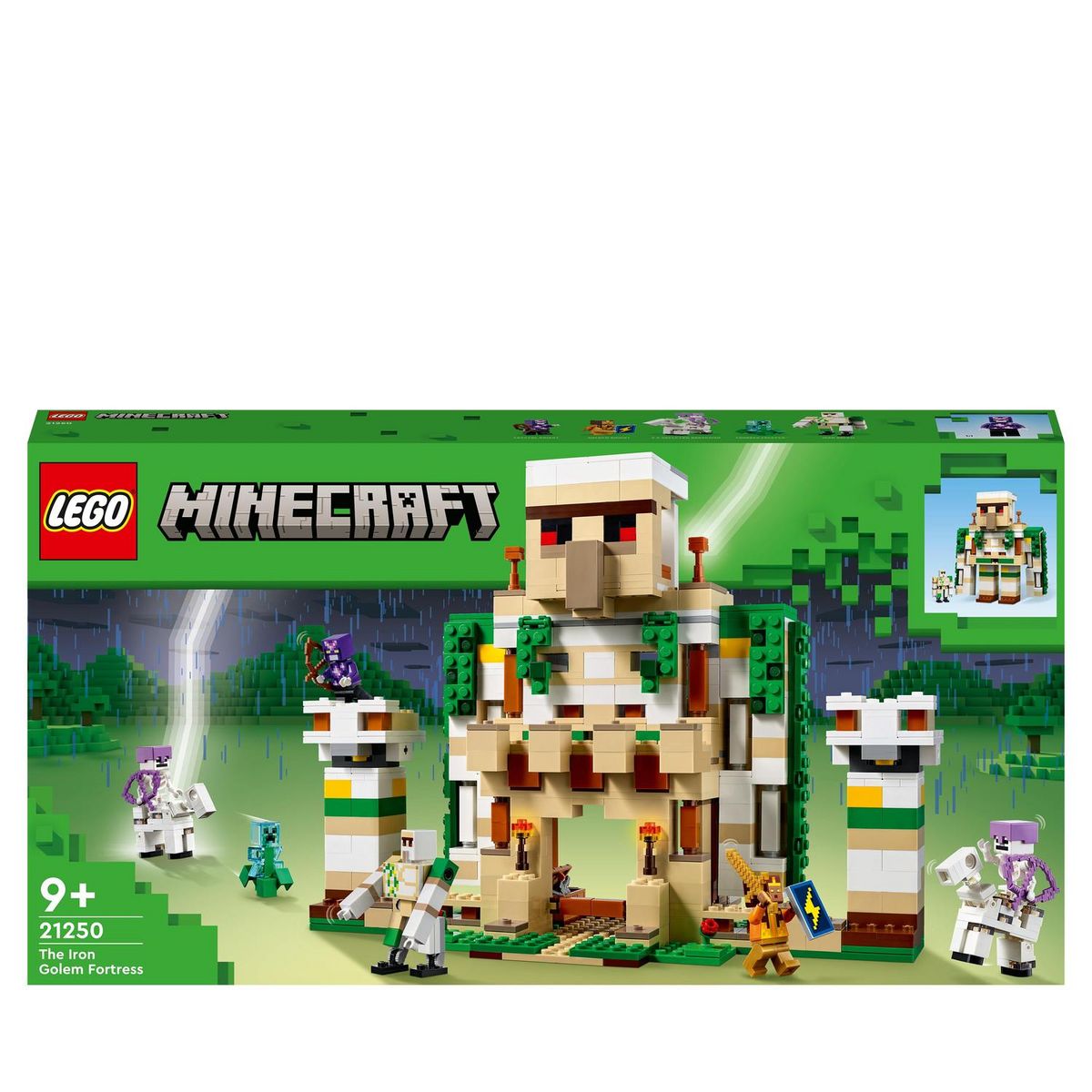 LEGO LEGO Minecraft 21250 La Forteresse du Golem de Fer, Jouet Château qui  se Transforme en Grande Figurine pas cher 