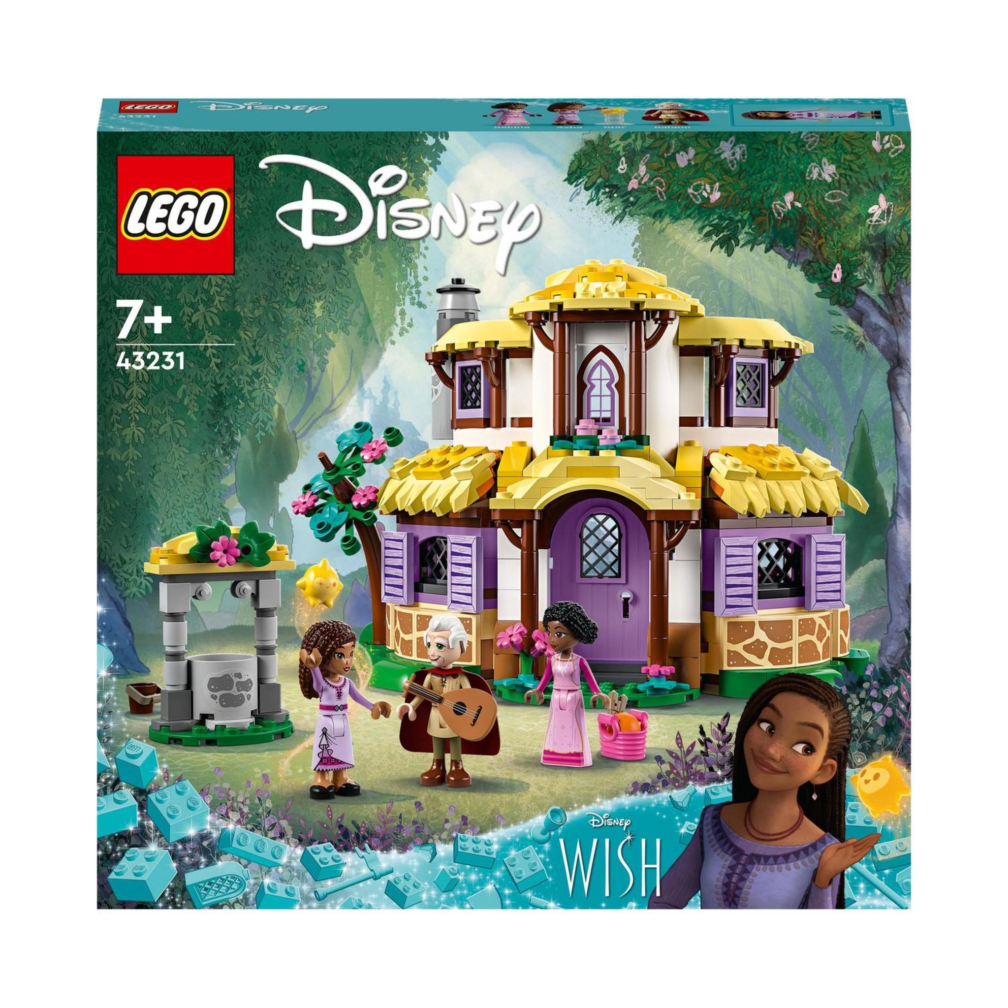 LEGO® Disney Wish 43231 La Chaumière d'Asha, Maison de Poupées avec Mini  Poupées Asha, Sakina et Sabino et Figurine Star - Cdiscount Jeux - Jouets