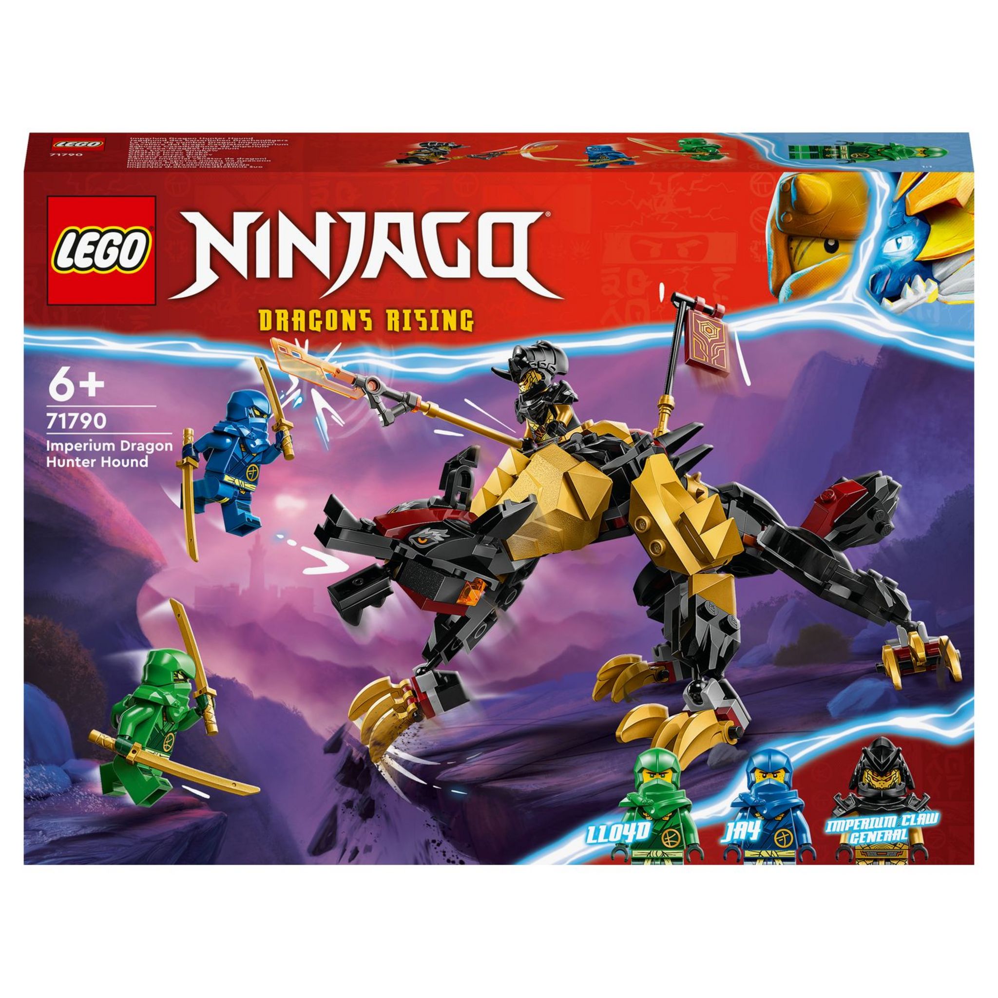LEGO NINJAGO 71790 - Le Chien de Combat Dragon Imperium, Jouet de Ninja  avec Monstre, Figurine Mythique Articulée et 3 Minifigurines pas cher 