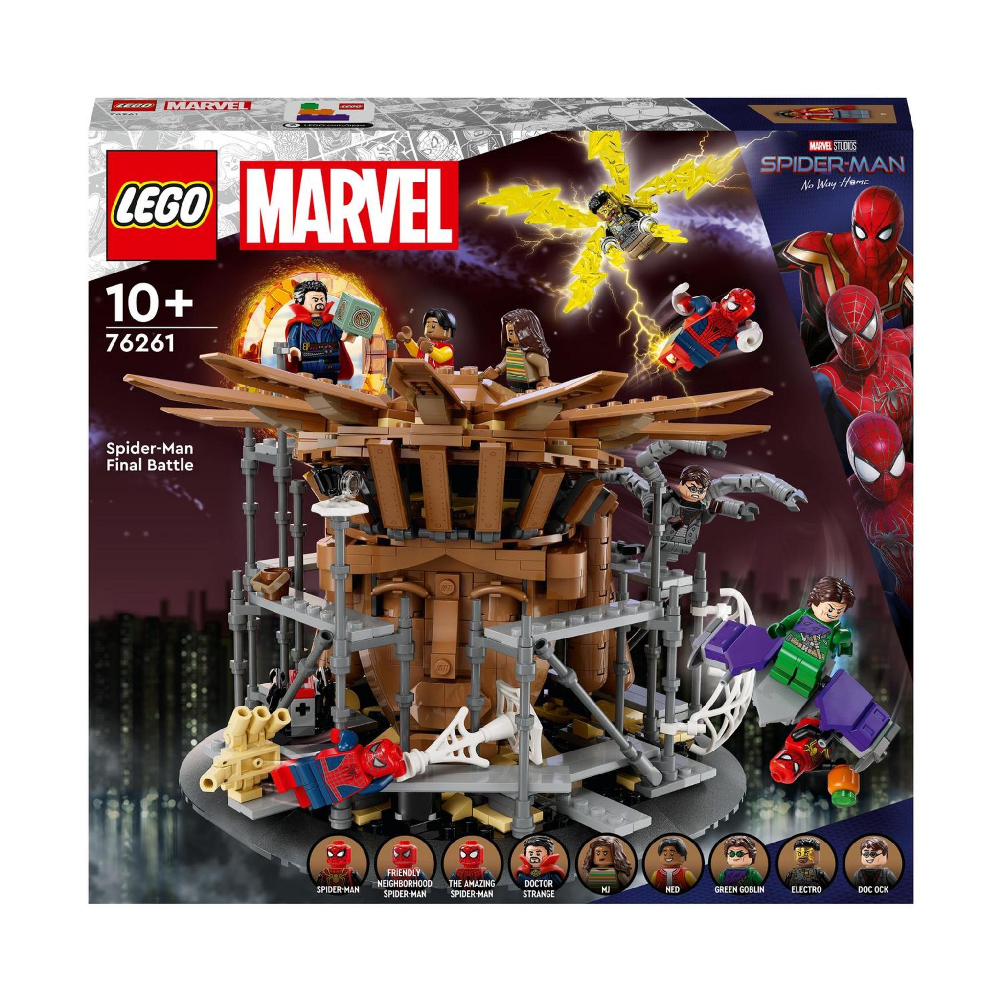 LEGO LEGO Marvel 76261 Le Combat Final de Spider-Man : No Way Home, Jouet  avec 3 Peter Parkers, Bouffon Vert, Electro pas cher 