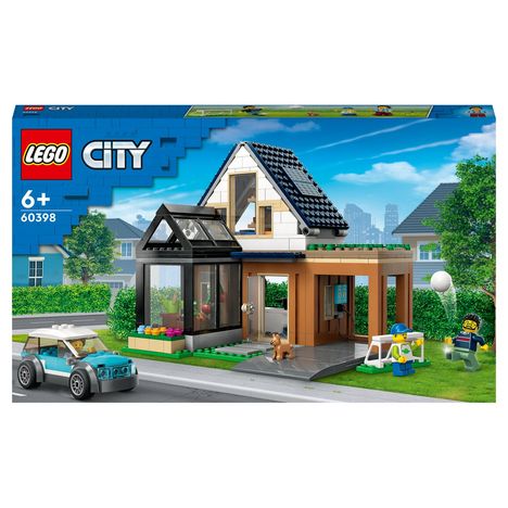 Lego City 60398 - La maison familiale et la voiture électrique - Lego