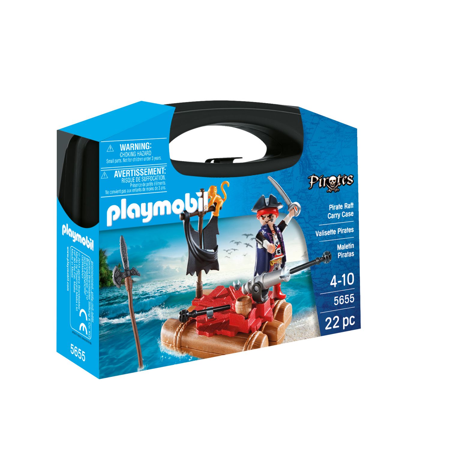 PLAYMOBIL - 71254 - Les Pirates - Starter Pack Pirate et barque