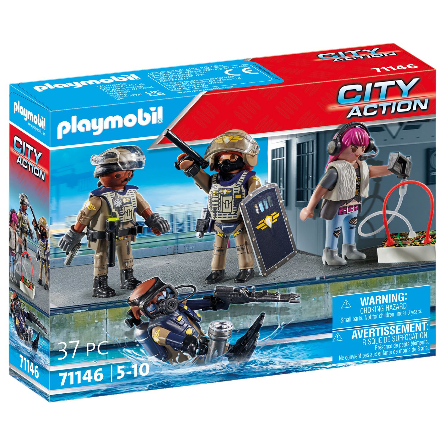 PLAYMOBIL - City Action - Hélicoptère avec Policier des Forces