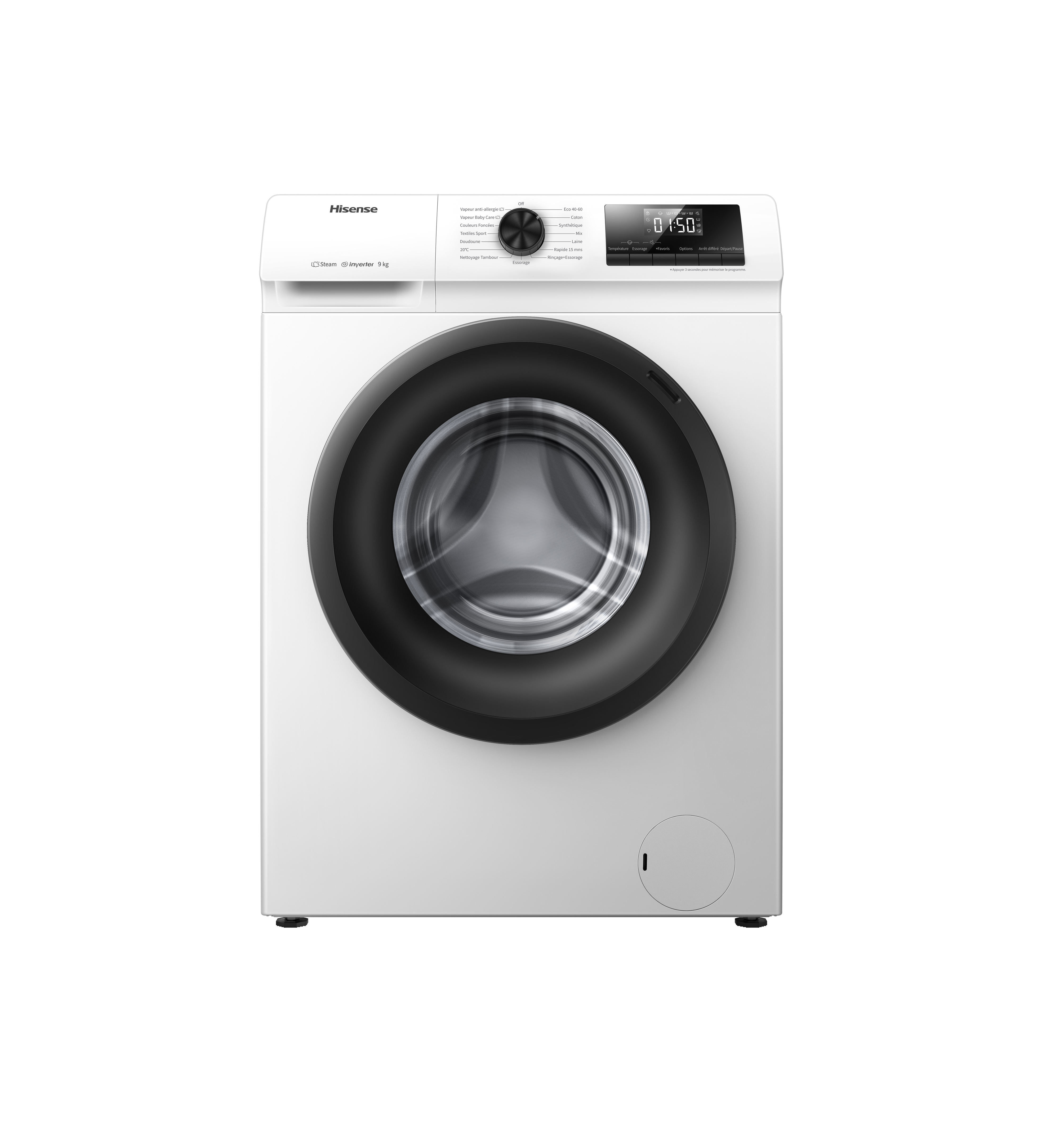 LG Lave linge hublot F94V41WH, 9 kg, 1400 T/min, B pas cher 