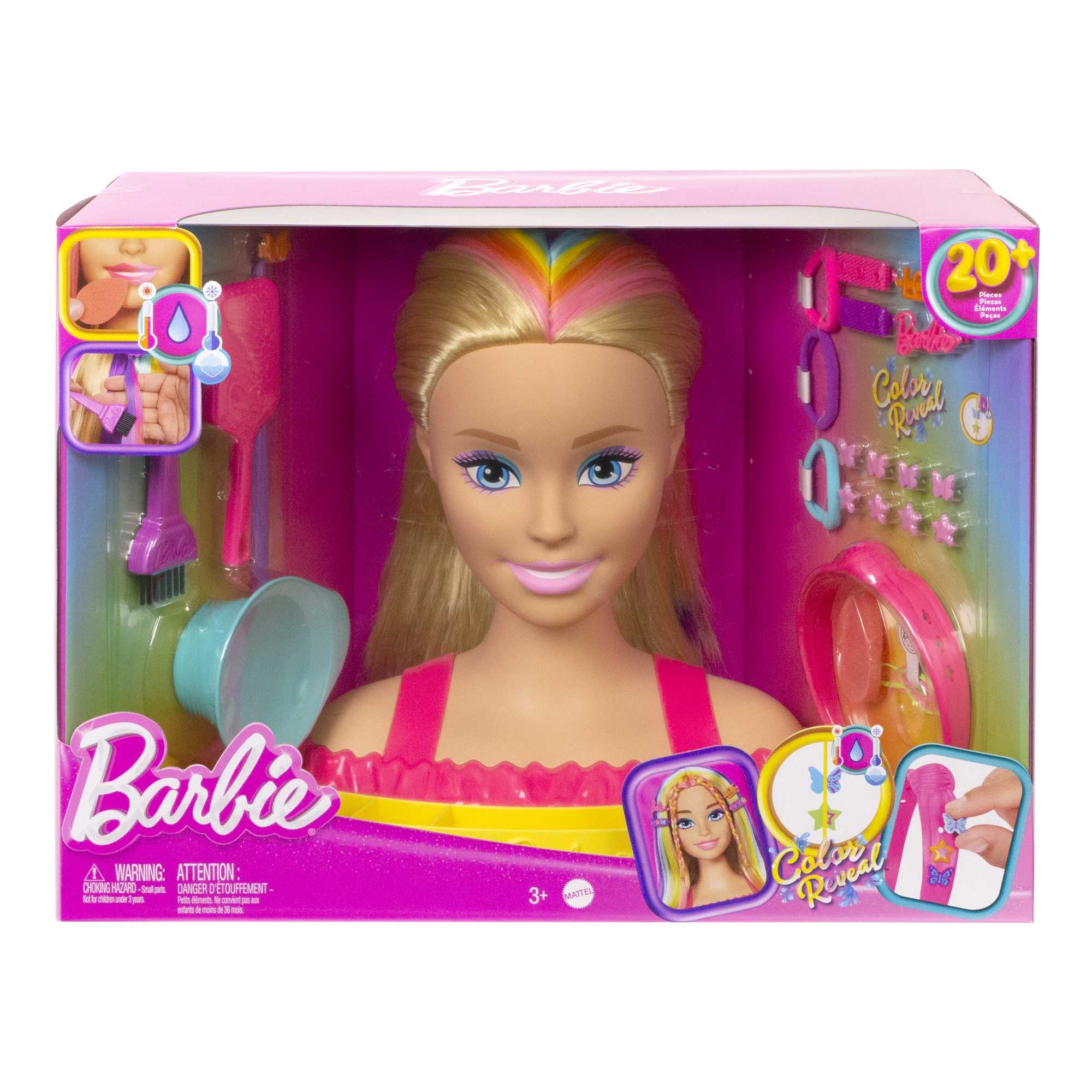 MATTEL Tête à coiffer Barbie Blonde pas cher 