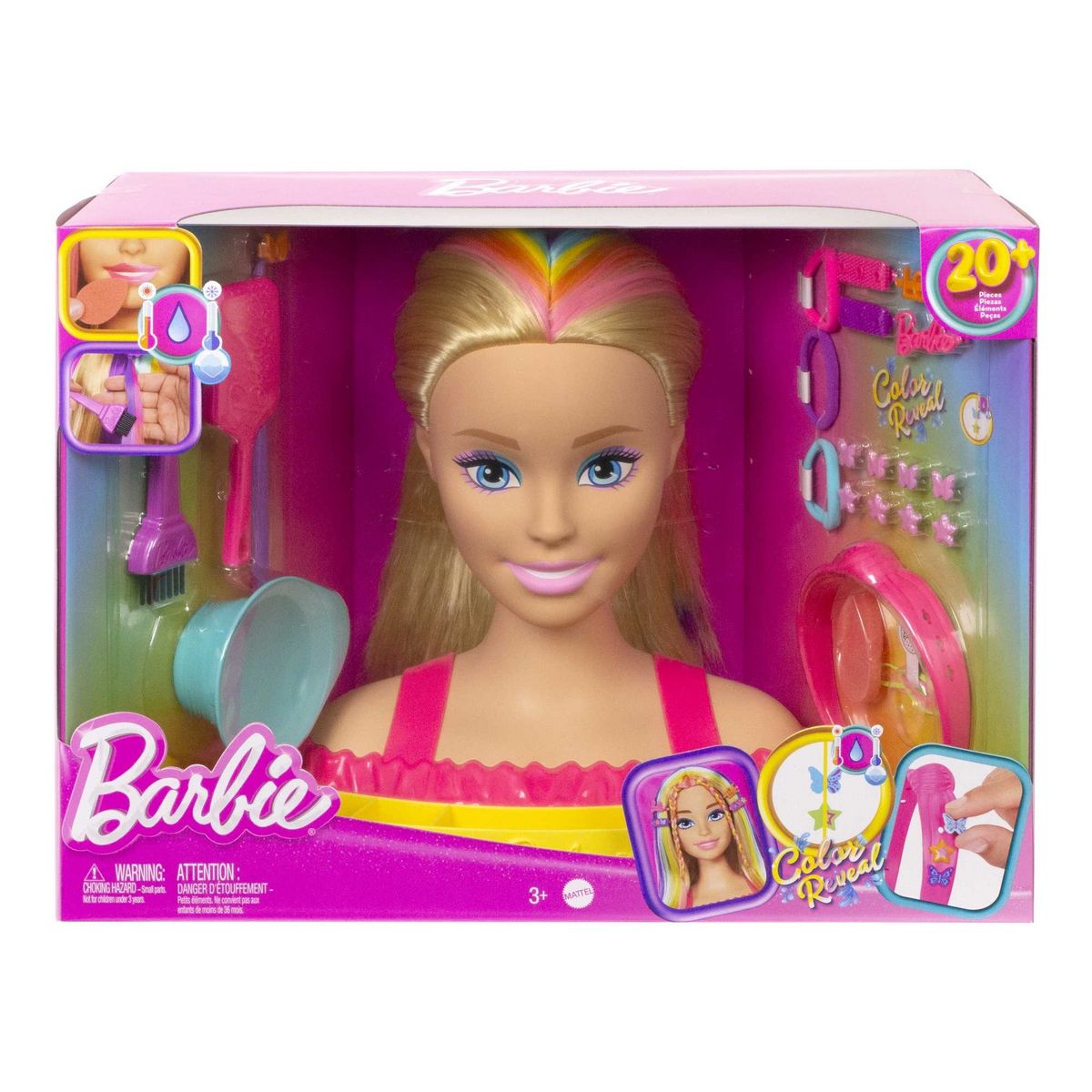 Tête à coiffer barbie et ses accessoires