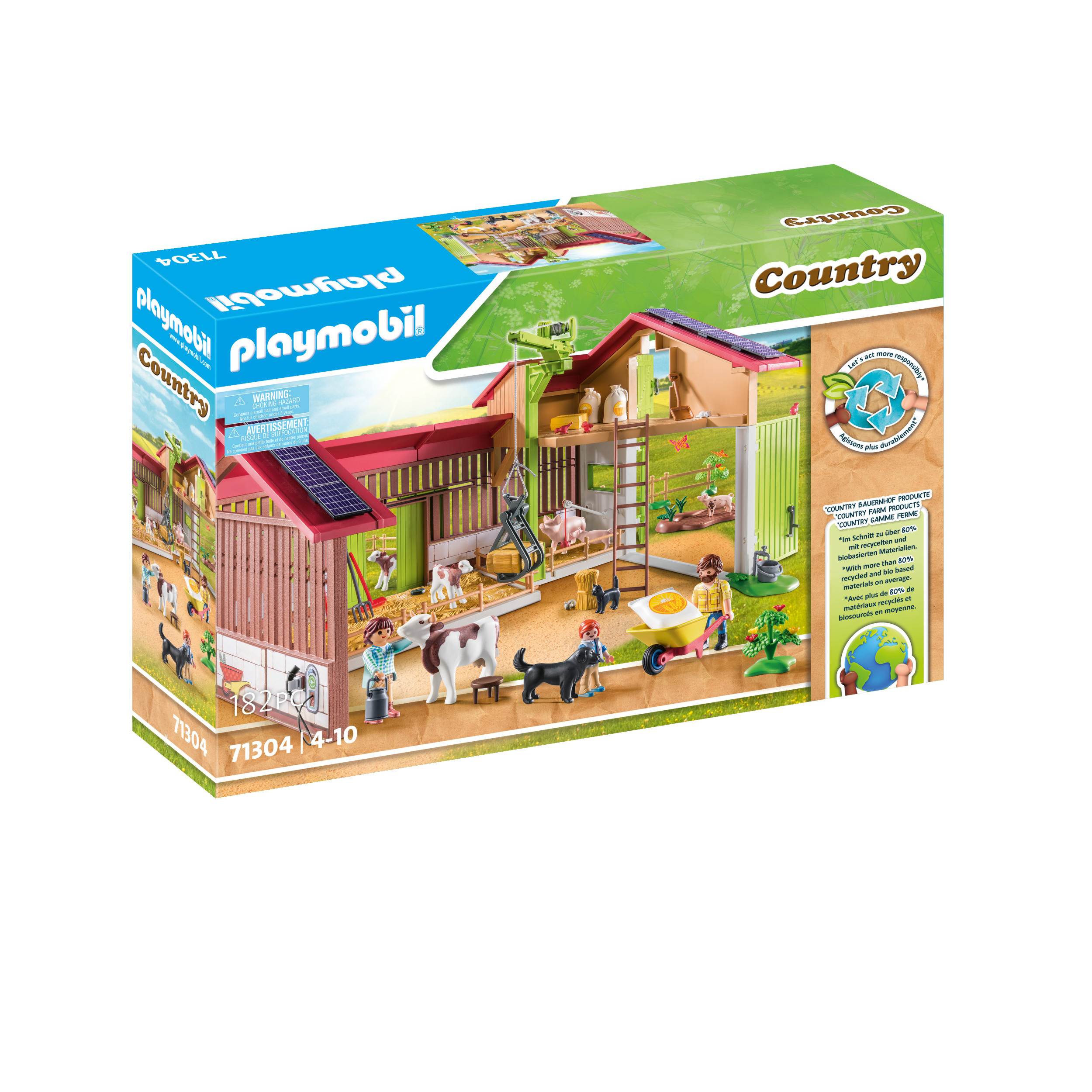 PLAYMOBIL 71158 - 1.2.3 - Animaux de la ferme pas cher 