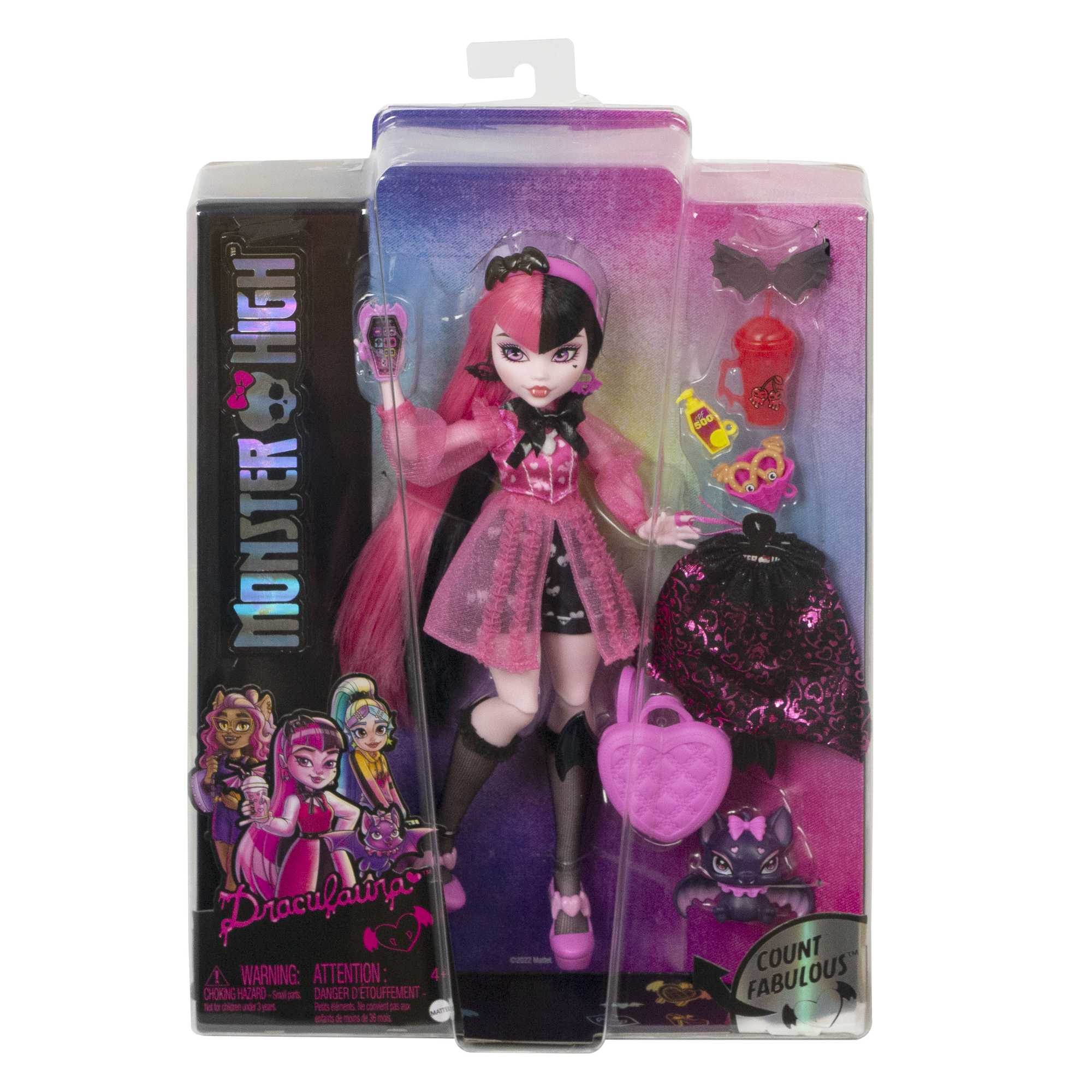 MATTEL Poupée Draculaura et Animal Monster High pas cher 