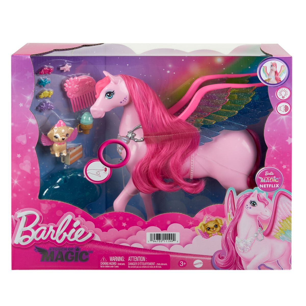 Barbie licorne lumière magique