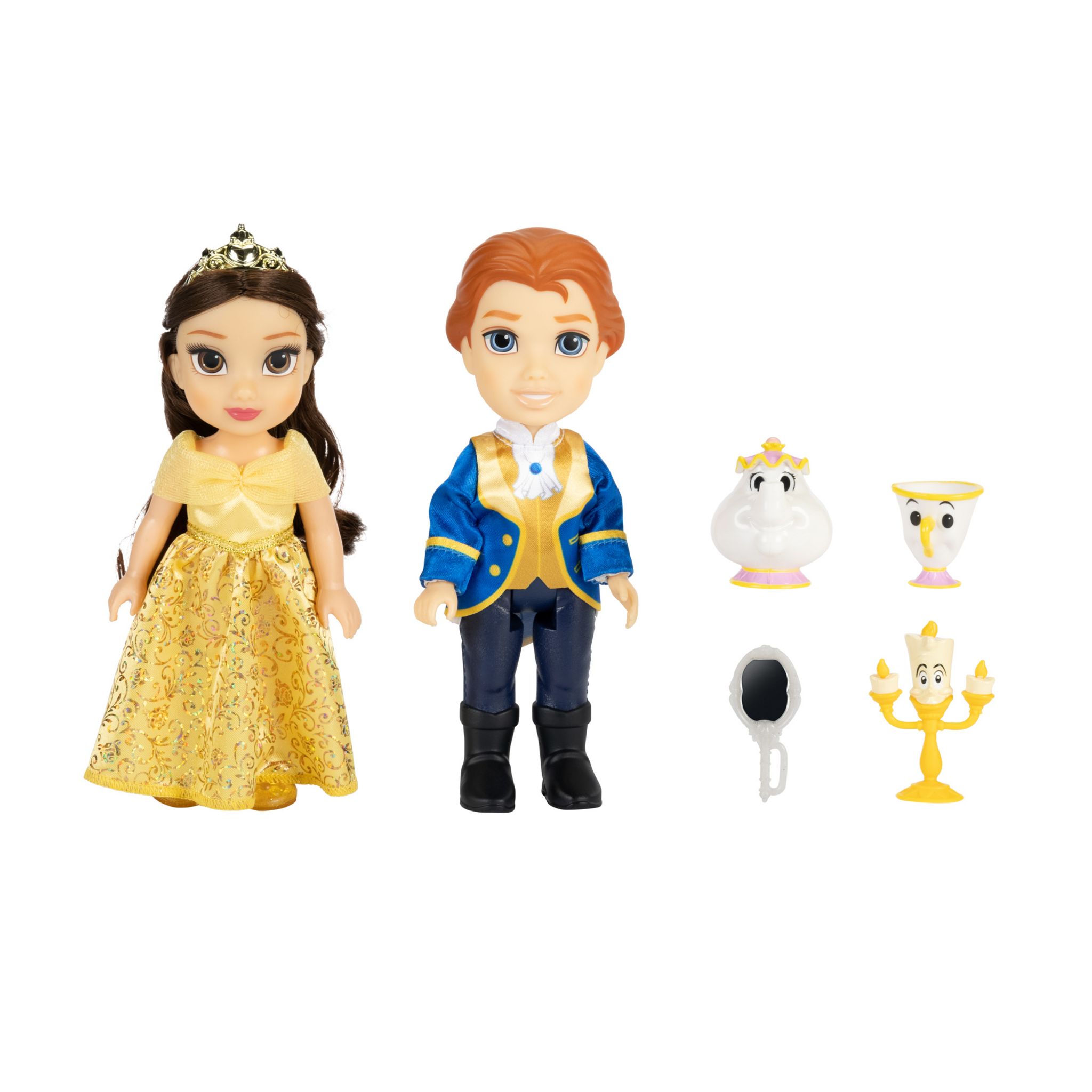 Coffret poupee disney princesse 15 cm et cheval, figurines