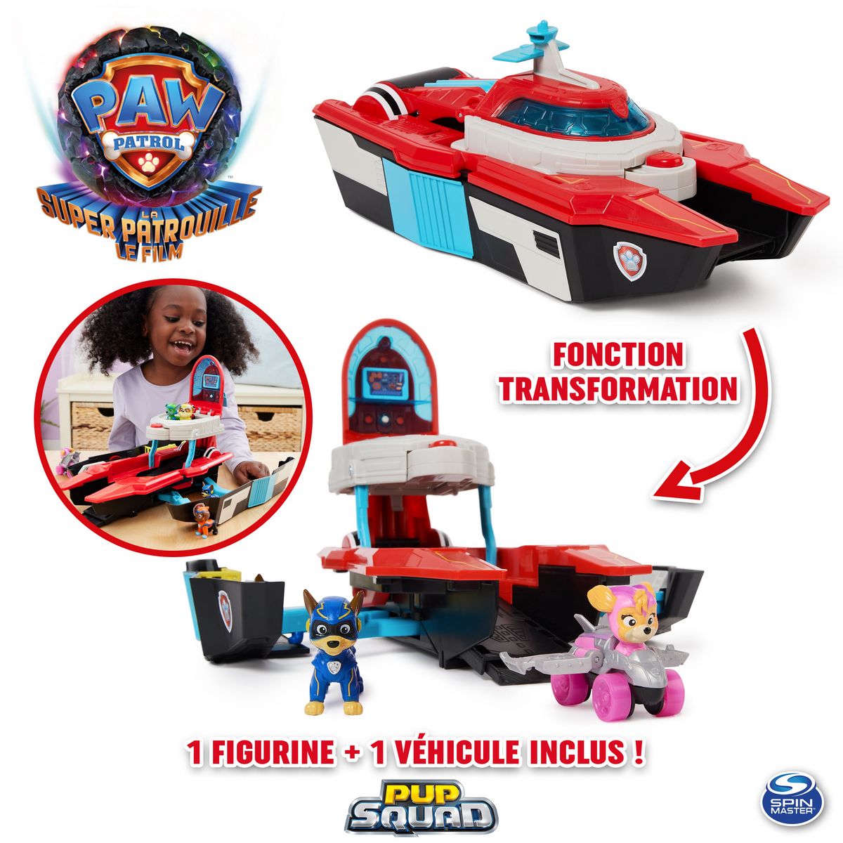 Voiture Paw Patrol Véhicule avec figurine La Pat Patrouille Marcus The  Mighty Movie