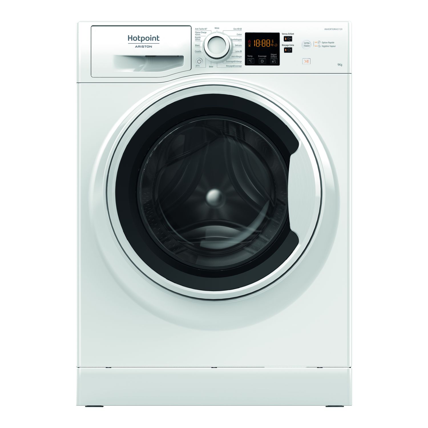 INDESIT Lave linge hublot à induction BWE101485XWSEUN, 10 kg, 1400 T/min pas  cher 