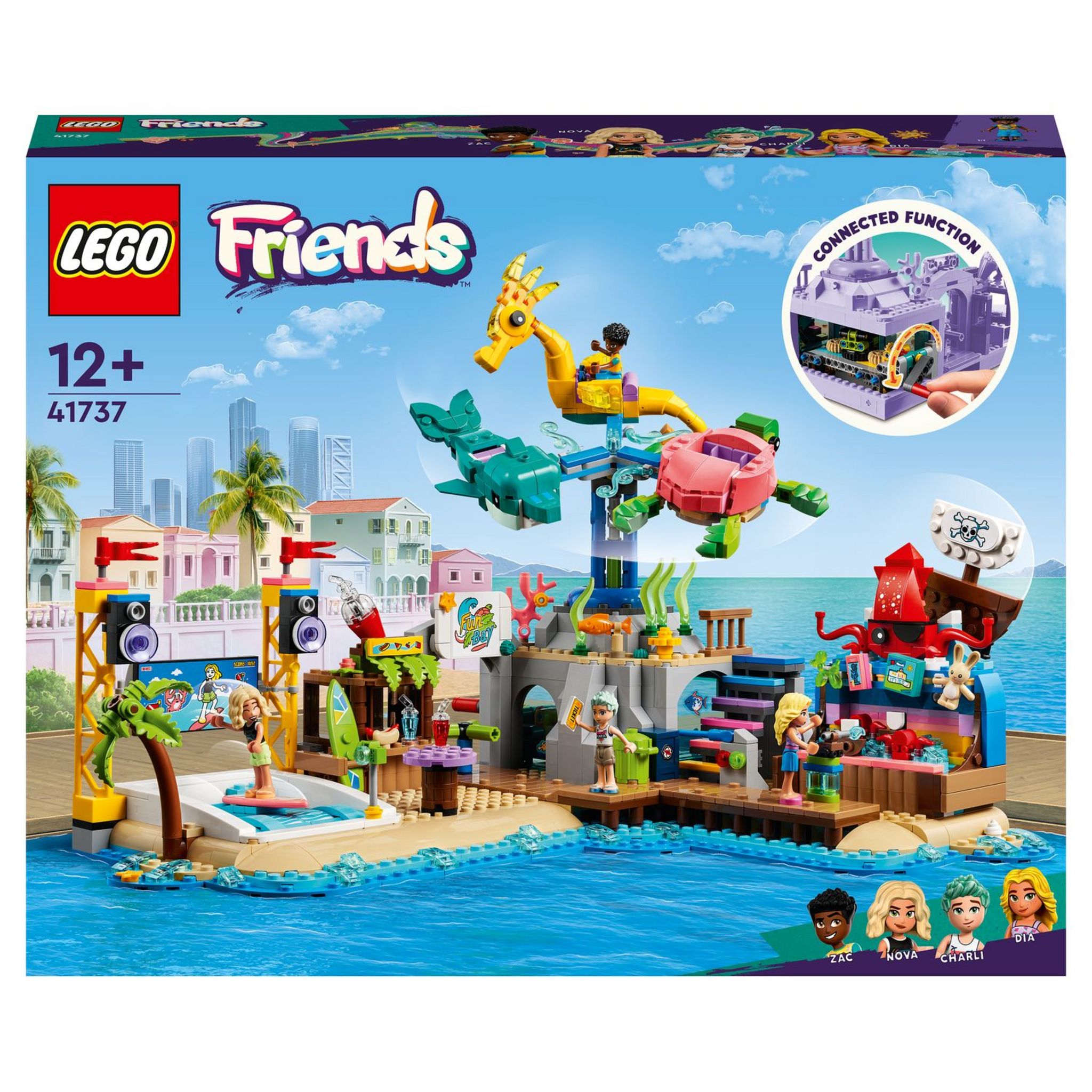LEGO Friends 41725 - La Journée à la Plage en Buggy, Jouet avec Voiture,  Planche de Surf, Mini-Poupées, plus Figurines d'Animaux Dauphin et Chien  pas cher 