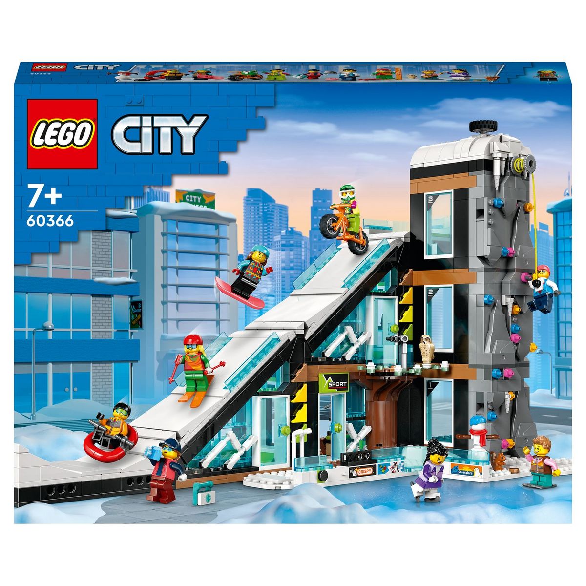 LEGO City 60366 Le Complexe de Ski et d’Escalade, Jouet de