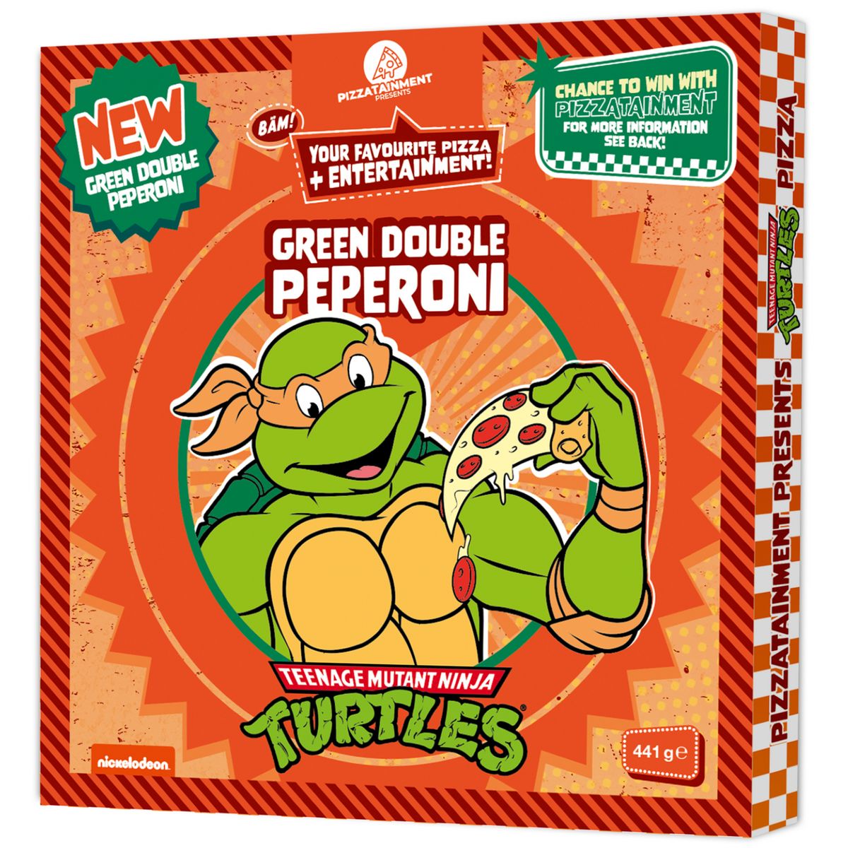 Tortue Ninja - Pizza double peppéroni 441g pas cher 